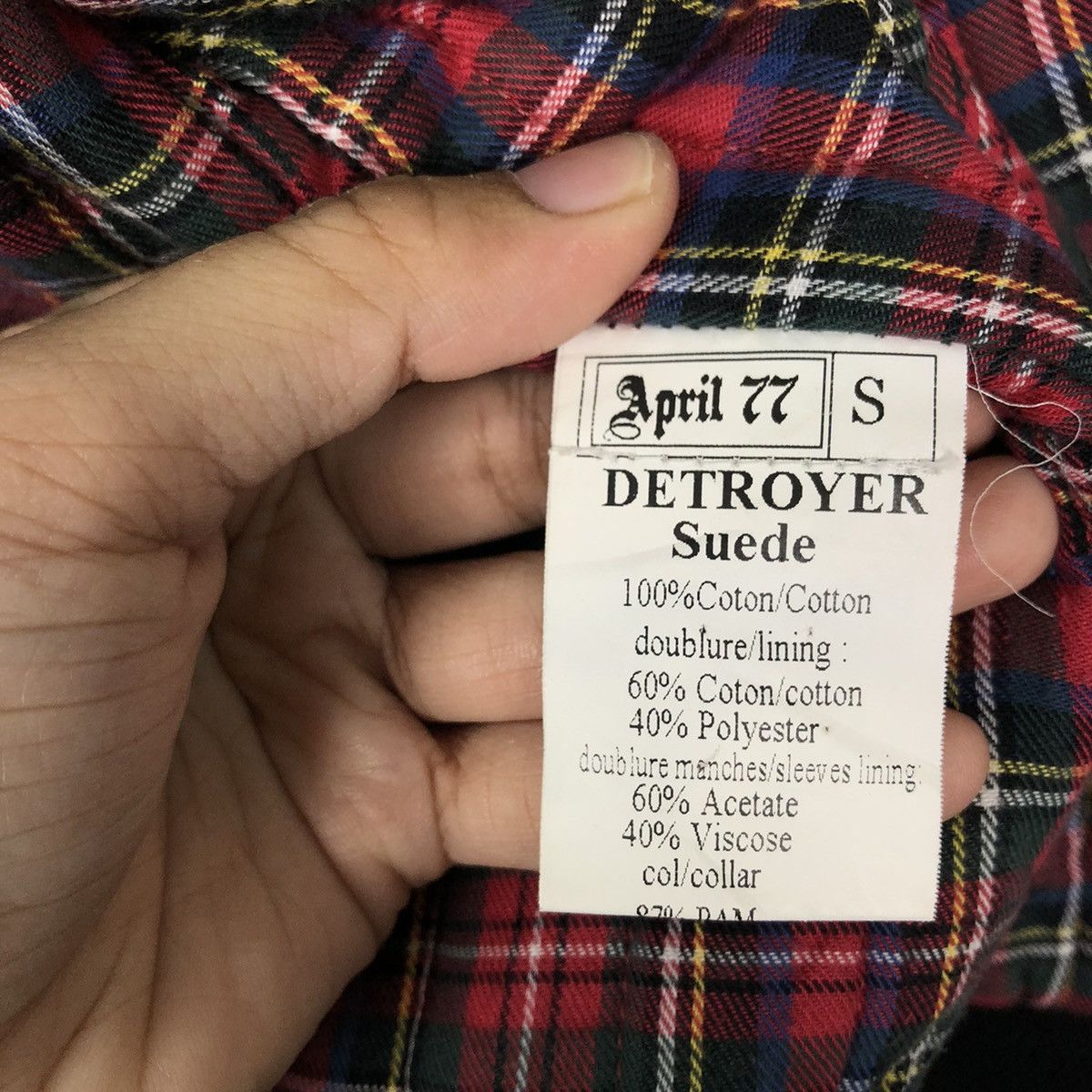 Japanese Brand RARE BOMBER JACKET APRIL 77 HYSTERIC GLAMOUR TARTAN LINING Size US S / EU 44-46 / 1 - 12 Thumbnail