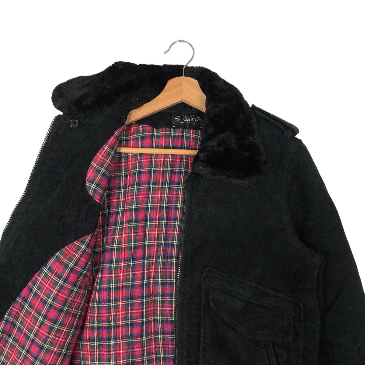 Japanese Brand RARE BOMBER JACKET APRIL 77 HYSTERIC GLAMOUR TARTAN LINING Size US S / EU 44-46 / 1 - 9 Thumbnail
