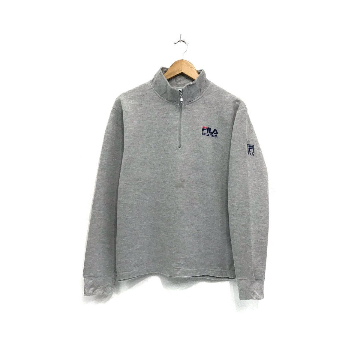 Fila × Vintage FILA Sweatshirt Halfzip Embroidery Spell FILA Biella Italia Size US M / EU 48-50 / 2 - 2 Thumbnail