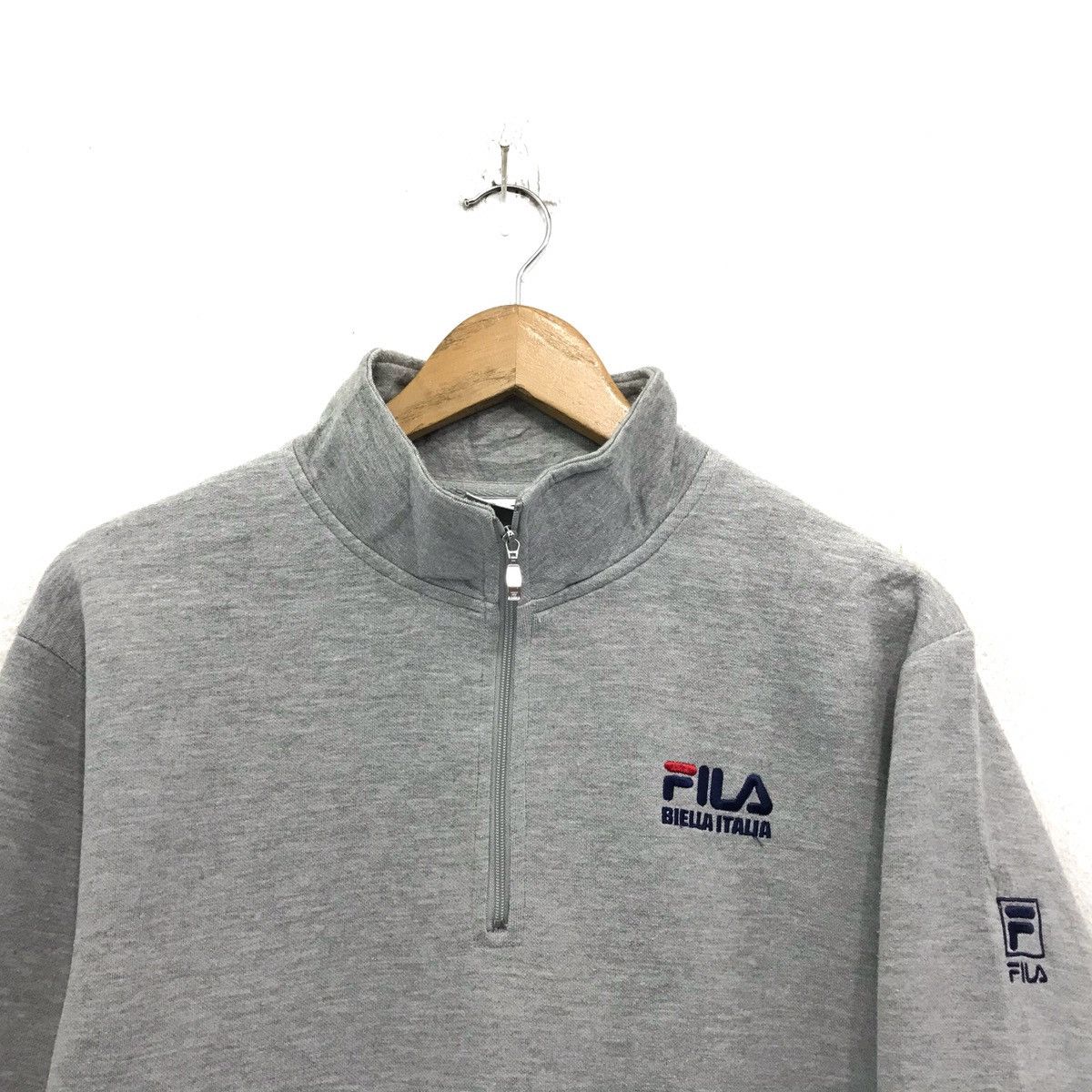Fila × Vintage FILA Sweatshirt Halfzip Embroidery Spell FILA Biella Italia Size US M / EU 48-50 / 2 - 3 Thumbnail