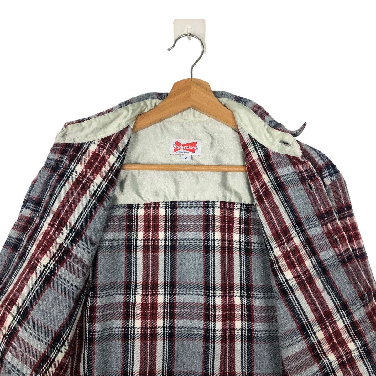 Japanese Brand VINTAGE FLANNEL JACKET BUDWEISER TARTAN DESIGN JAPAN MADE Size US M / EU 48-50 / 2 - 10 Thumbnail