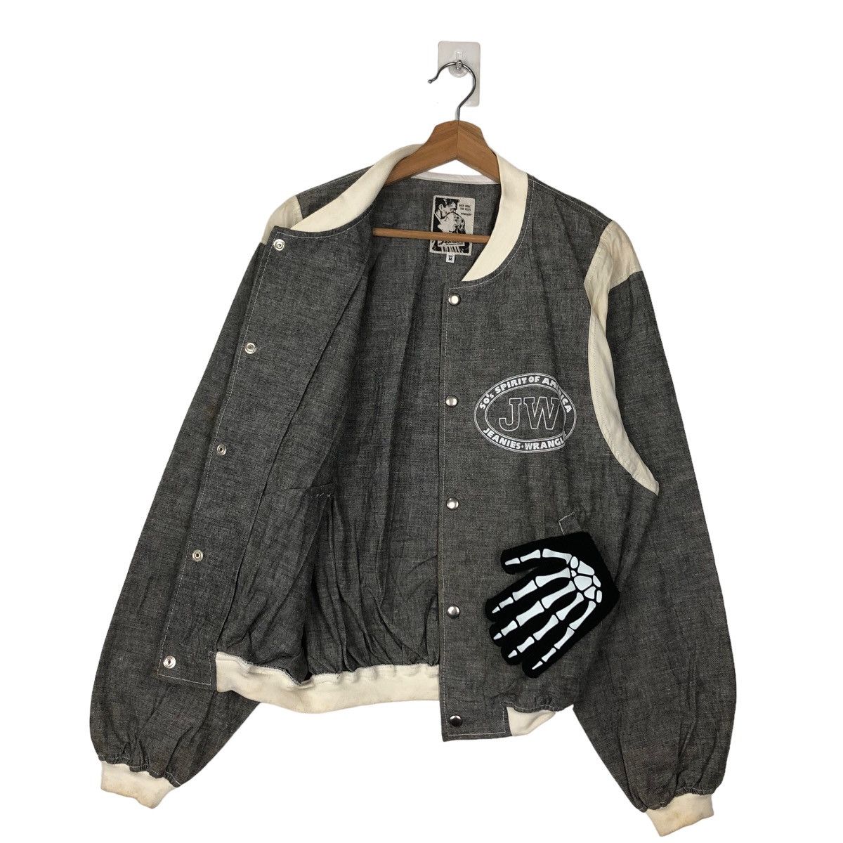 Japanese Brand VINTAGE BOMBER JACKET WRANGLER JEANIES BIG LOGO Size US M / EU 48-50 / 2 - 8 Thumbnail