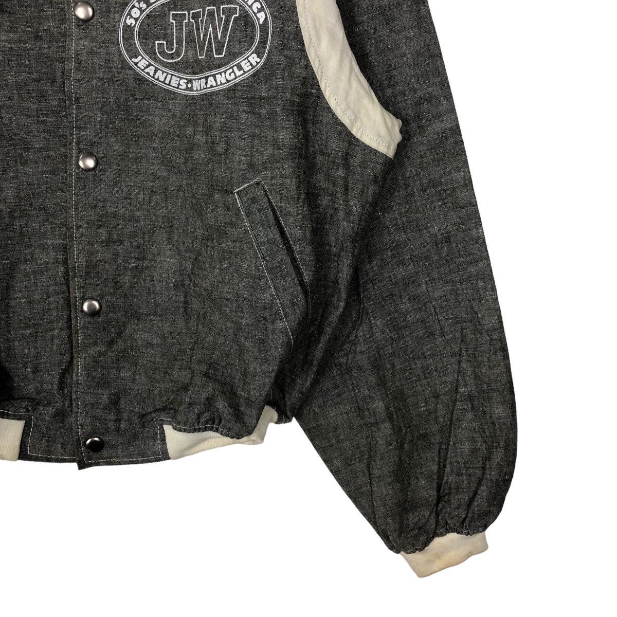 Japanese Brand VINTAGE BOMBER JACKET WRANGLER JEANIES BIG LOGO Size US M / EU 48-50 / 2 - 4 Thumbnail