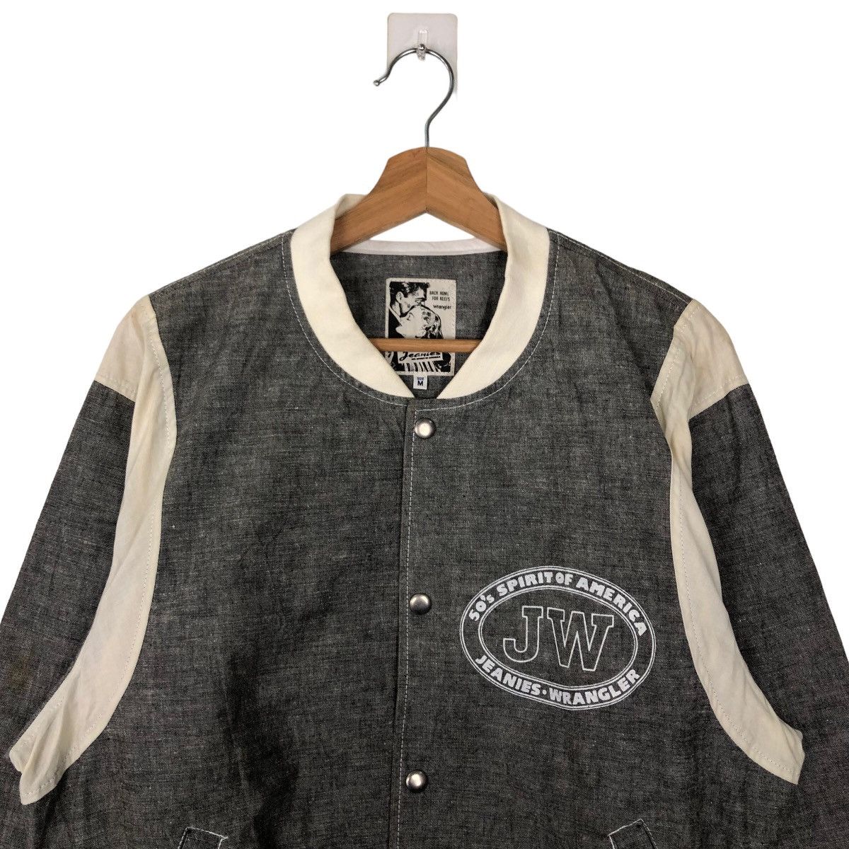 Japanese Brand VINTAGE BOMBER JACKET WRANGLER JEANIES BIG LOGO Size US M / EU 48-50 / 2 - 2 Thumbnail