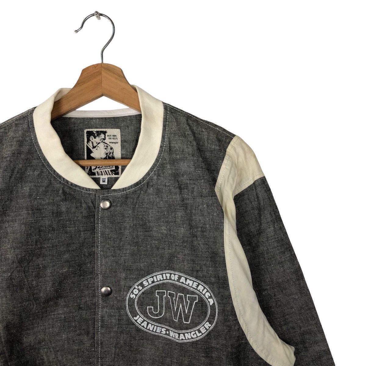 Japanese Brand VINTAGE BOMBER JACKET WRANGLER JEANIES BIG LOGO Size US M / EU 48-50 / 2 - 5 Thumbnail