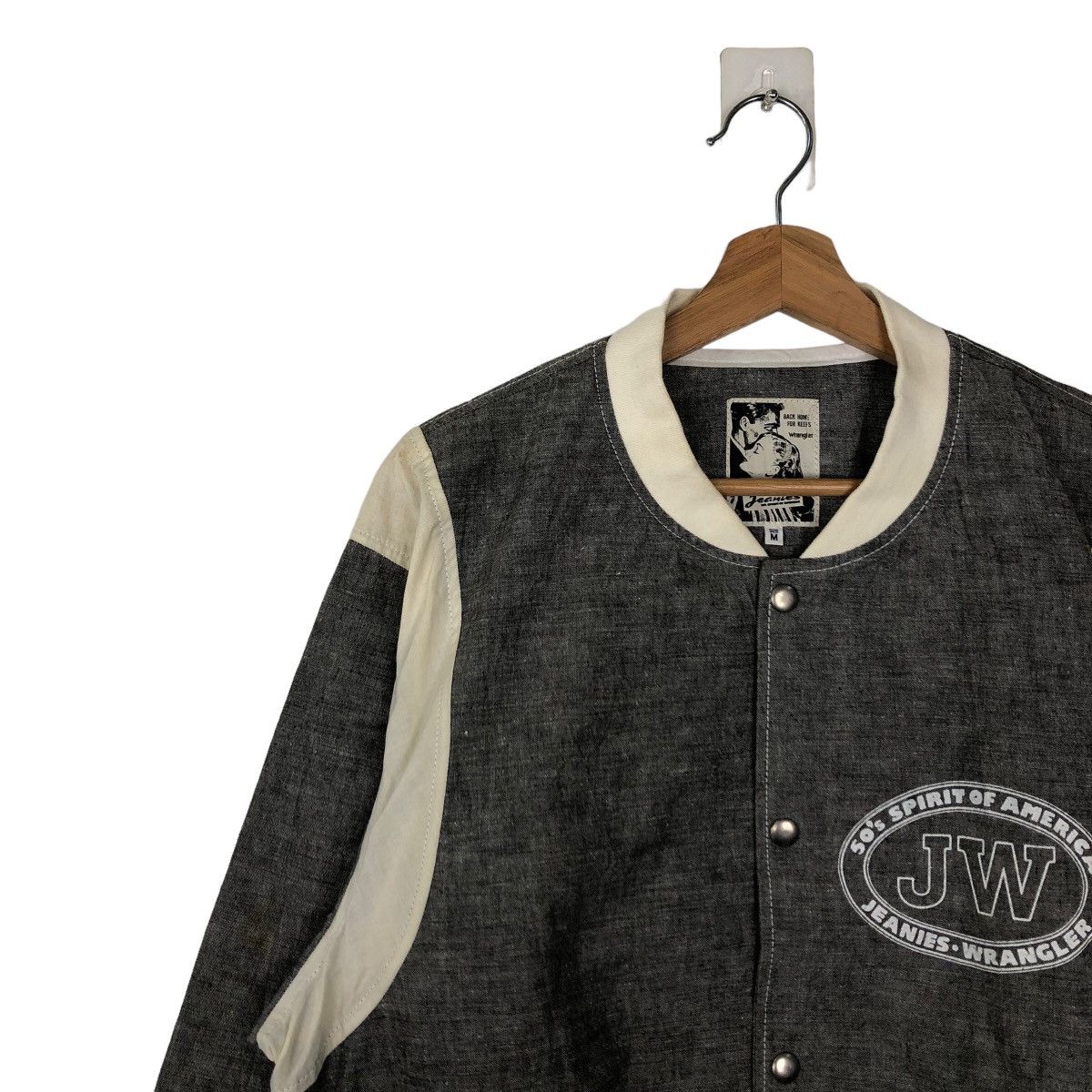 Japanese Brand VINTAGE BOMBER JACKET WRANGLER JEANIES BIG LOGO Size US M / EU 48-50 / 2 - 6 Thumbnail