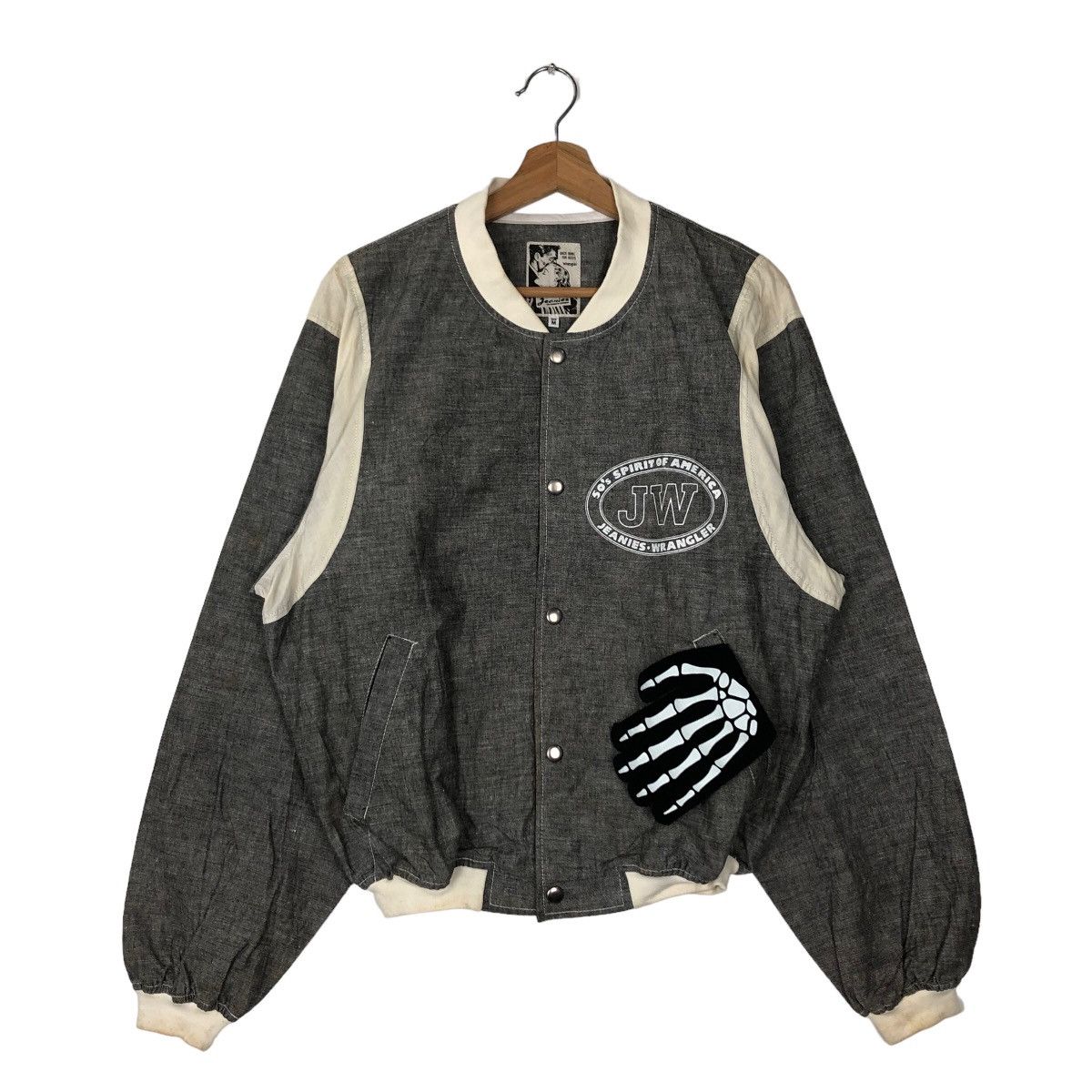 Japanese Brand VINTAGE BOMBER JACKET WRANGLER JEANIES BIG LOGO Size US M / EU 48-50 / 2 - 1 Thumbnail
