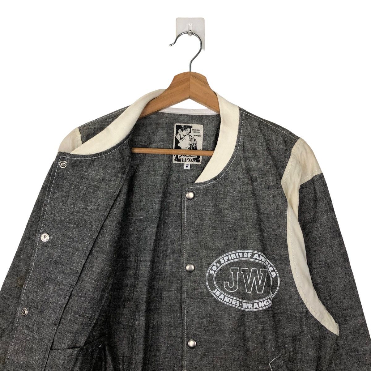 Japanese Brand VINTAGE BOMBER JACKET WRANGLER JEANIES BIG LOGO Size US M / EU 48-50 / 2 - 9 Thumbnail