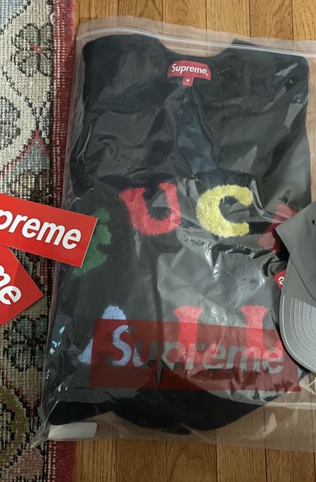 Supreme Jamie Reid x Supreme Fuck All Knit Sweater Black Medium