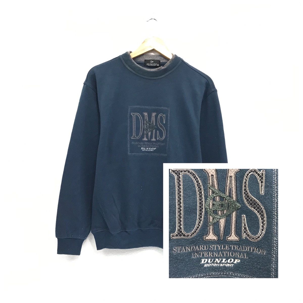 Dunlop × Japanese Brand × Sports Specialties DUNLOP Sweatshirt Crewneck BigLogo Spellout DMS Motorsport Size US M / EU 48-50 / 2 - 1 Thumbnail