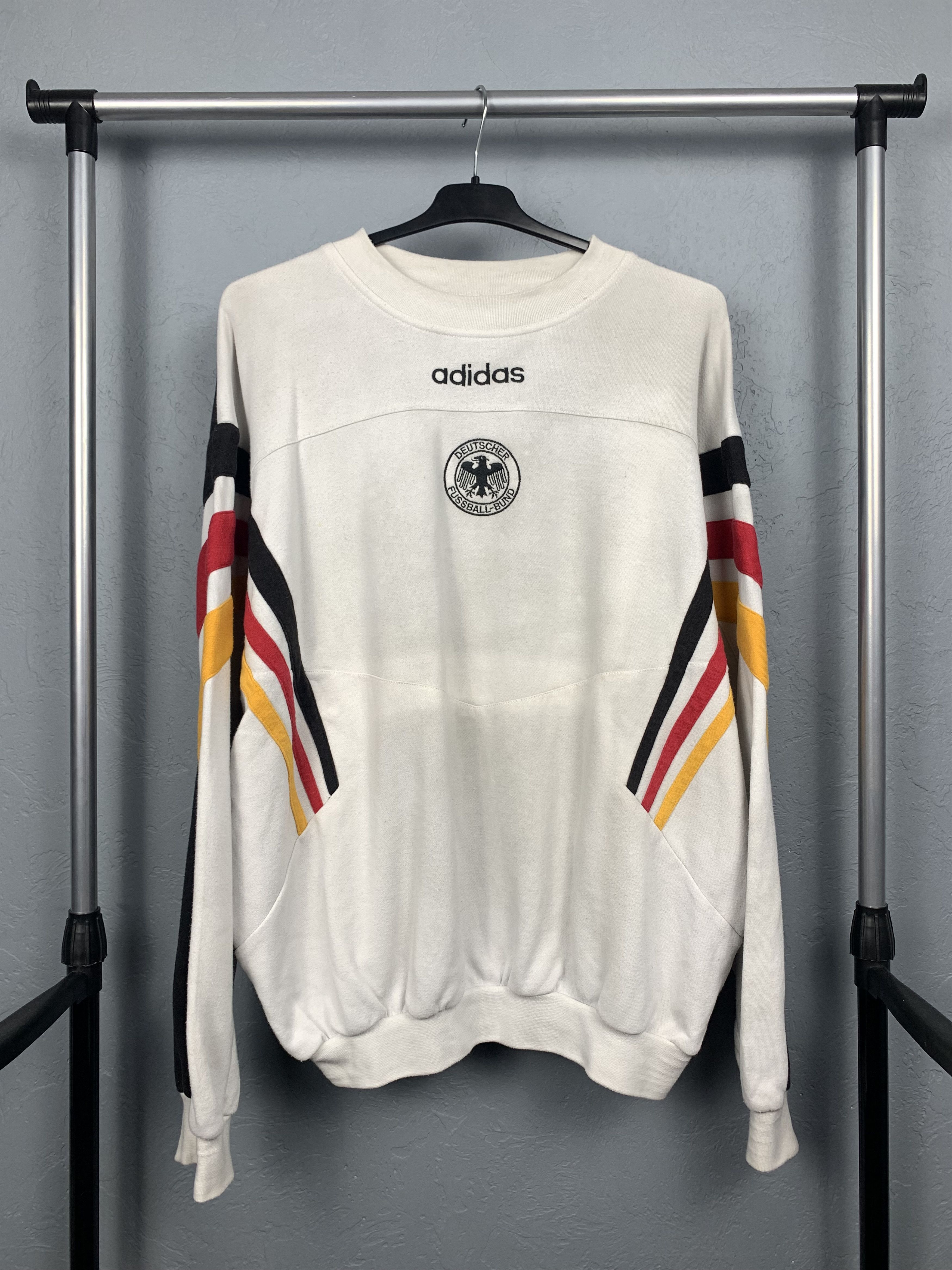 image of Vintage Adidas Germany Deutscher Fussball-Bund Sweatshirt, Men's (Size XL)