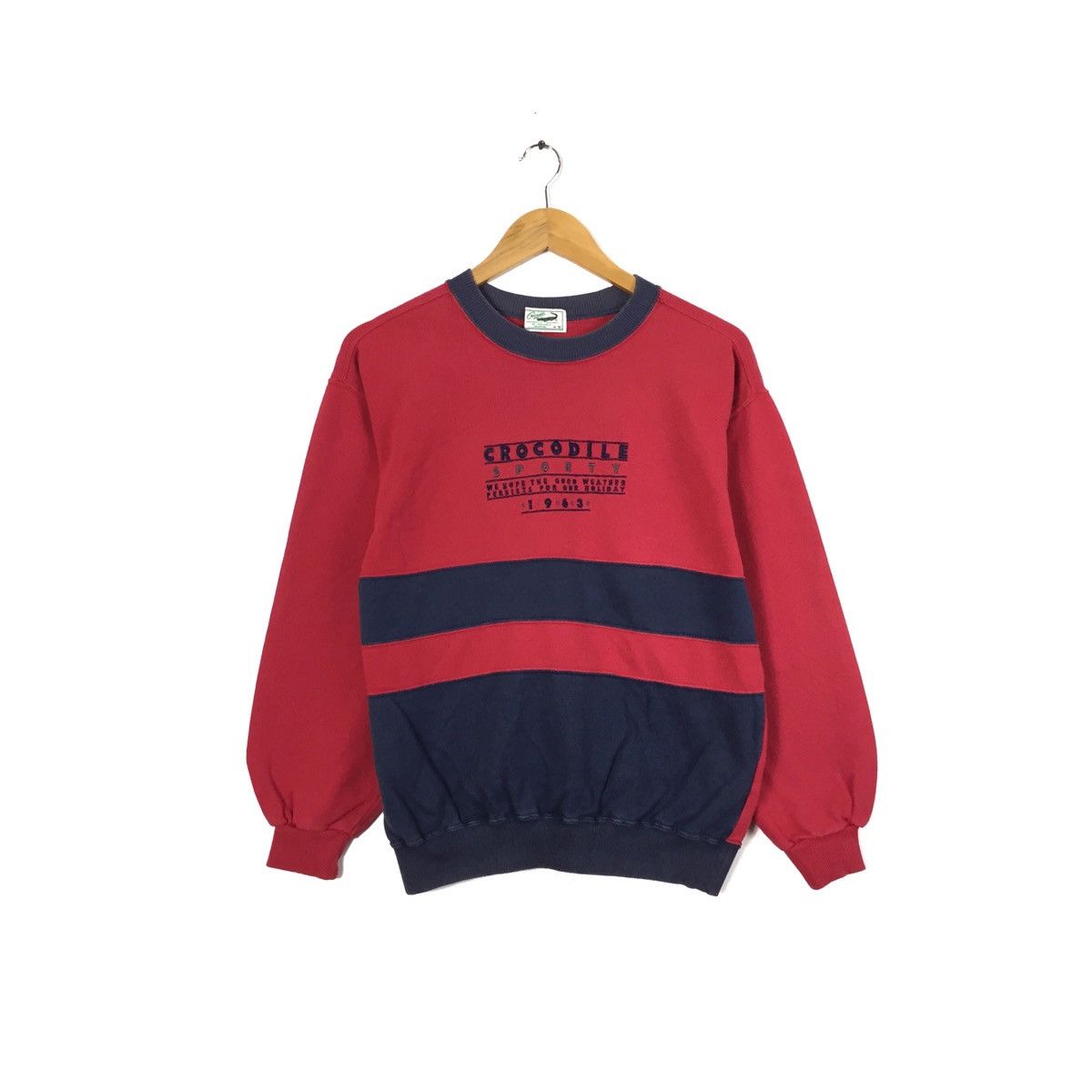 Vintage Vintage Crocodile CrewNeck Sweatshirt Biglogo Embroidery Size US S / EU 44-46 / 1 - 1 Thumbnail