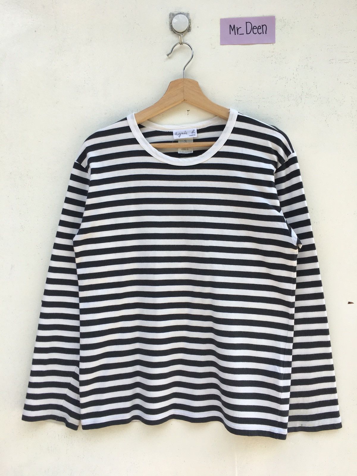 agnes b. Vintage Agnes B Stripes Longsleeve Shirt Size US M / EU 48-50 / 2 - 1 Thumbnail