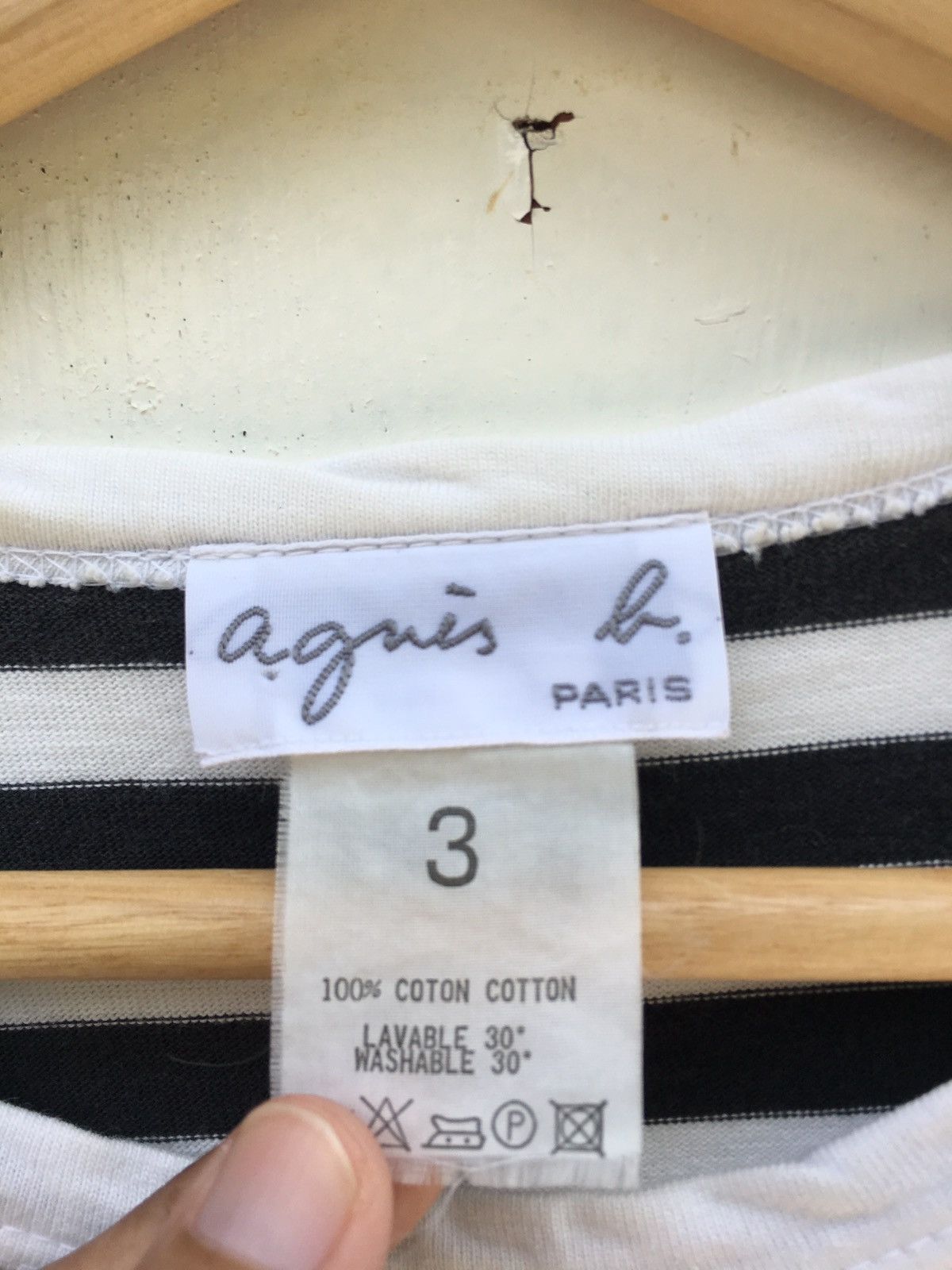 agnes b. Vintage Agnes B Stripes Longsleeve Shirt Size US M / EU 48-50 / 2 - 5 Thumbnail