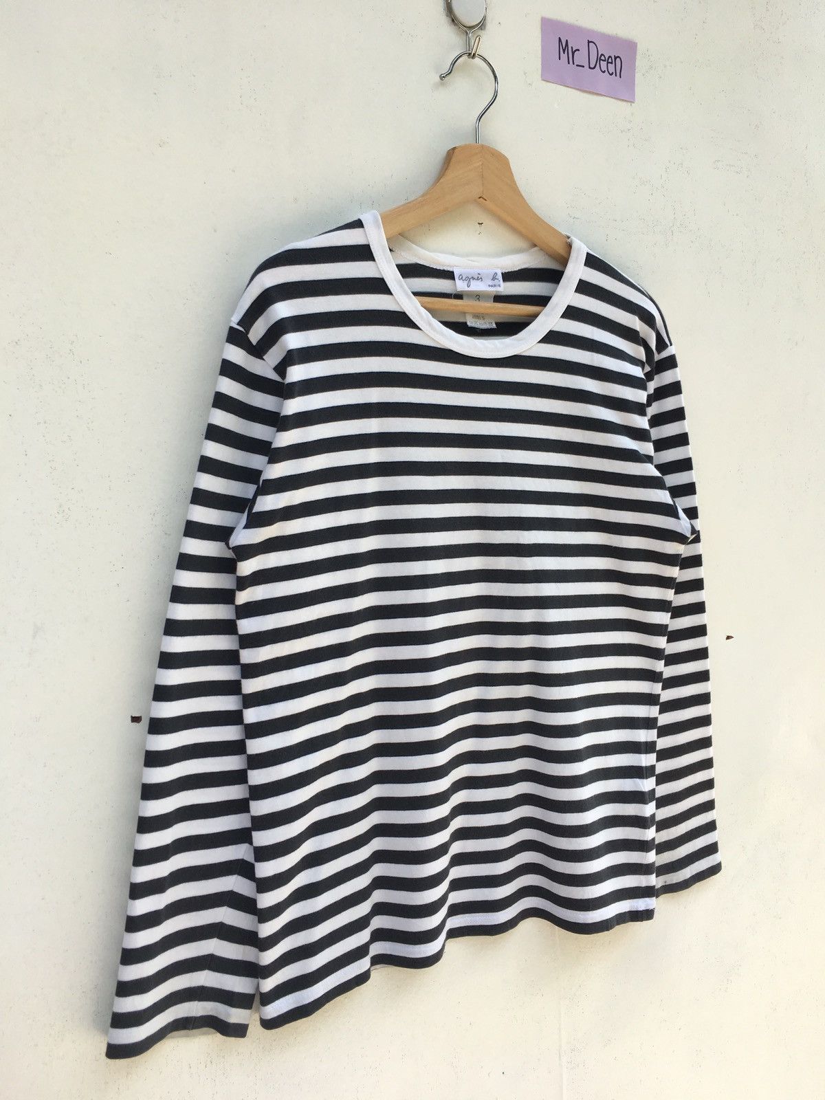 agnes b. Vintage Agnes B Stripes Longsleeve Shirt Size US M / EU 48-50 / 2 - 2 Thumbnail