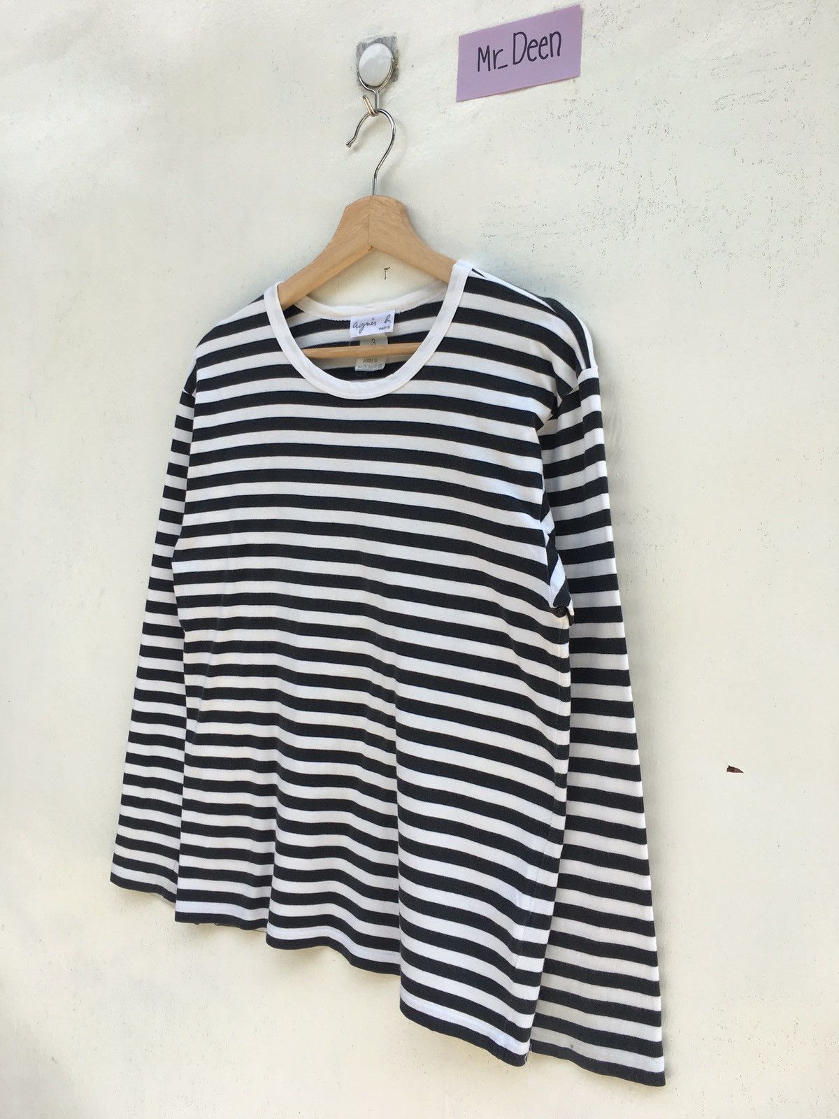agnes b. Vintage Agnes B Stripes Longsleeve Shirt Size US M / EU 48-50 / 2 - 3 Thumbnail