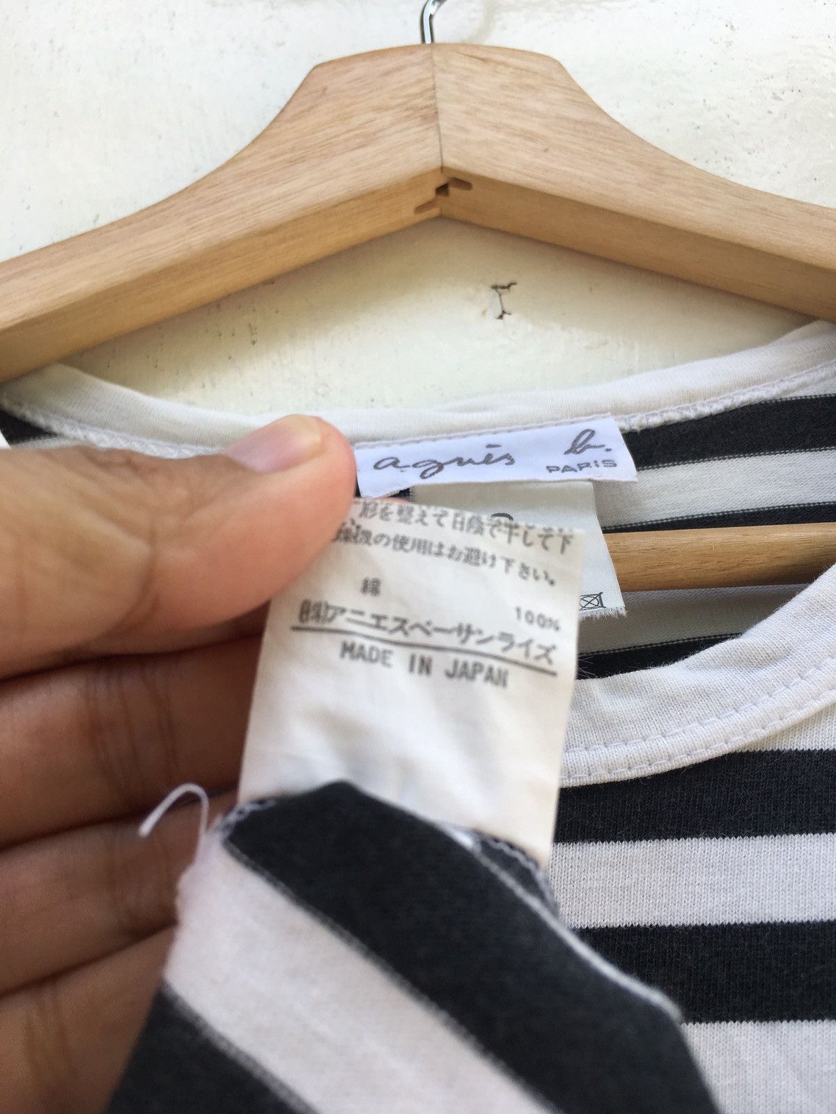agnes b. Vintage Agnes B Stripes Longsleeve Shirt Size US M / EU 48-50 / 2 - 12 Thumbnail