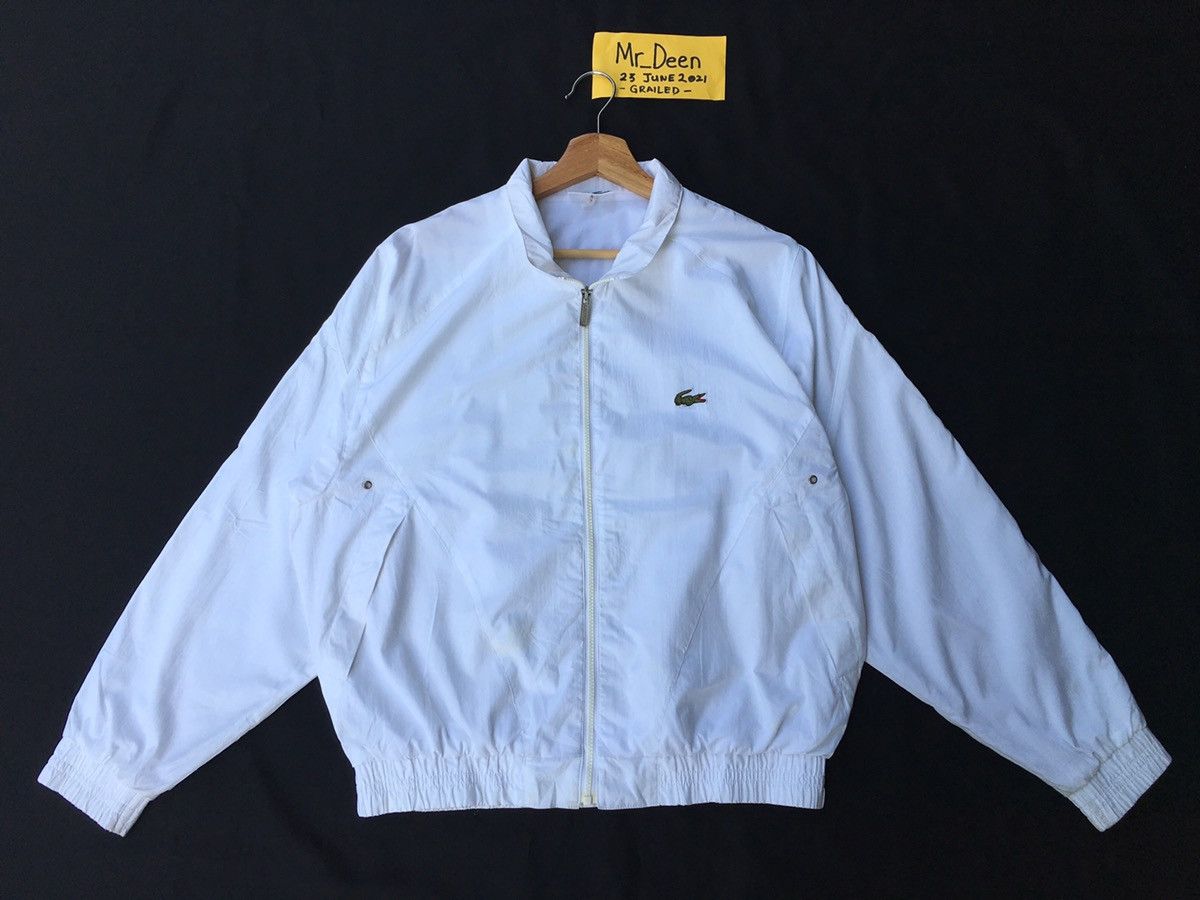 Lacoste Vintage Lacoste Big Logo White Windbreaker/ Jacket Size US M / EU 48-50 / 2 - 8 Thumbnail