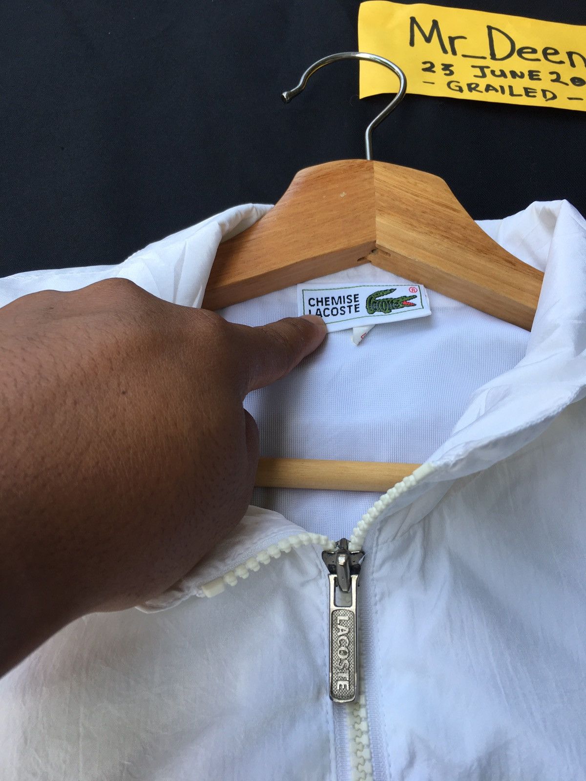 Lacoste Vintage Lacoste Big Logo White Windbreaker/ Jacket Size US M / EU 48-50 / 2 - 17 Thumbnail