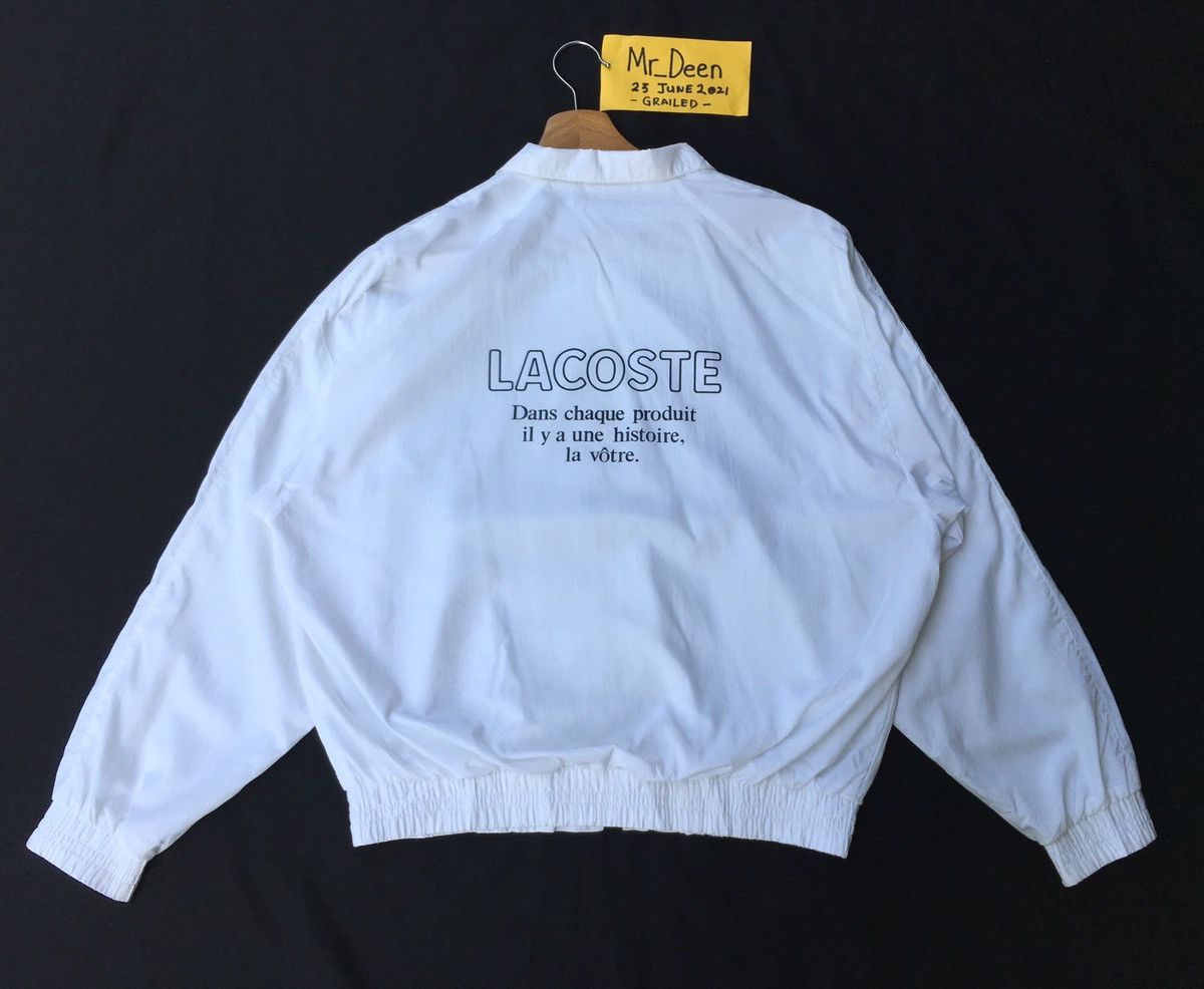 Lacoste Vintage Lacoste Big Logo White Windbreaker/ Jacket Size US M / EU 48-50 / 2 - 2 Thumbnail