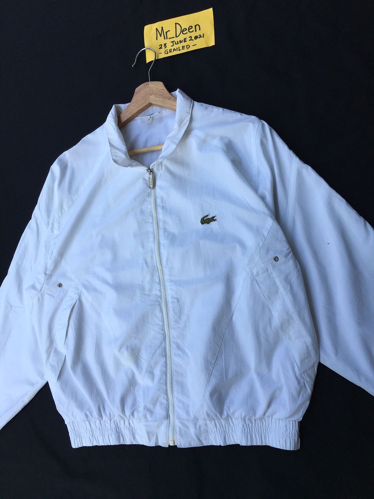 Lacoste Vintage Lacoste Big Logo White Windbreaker/ Jacket Size US M / EU 48-50 / 2 - 11 Thumbnail
