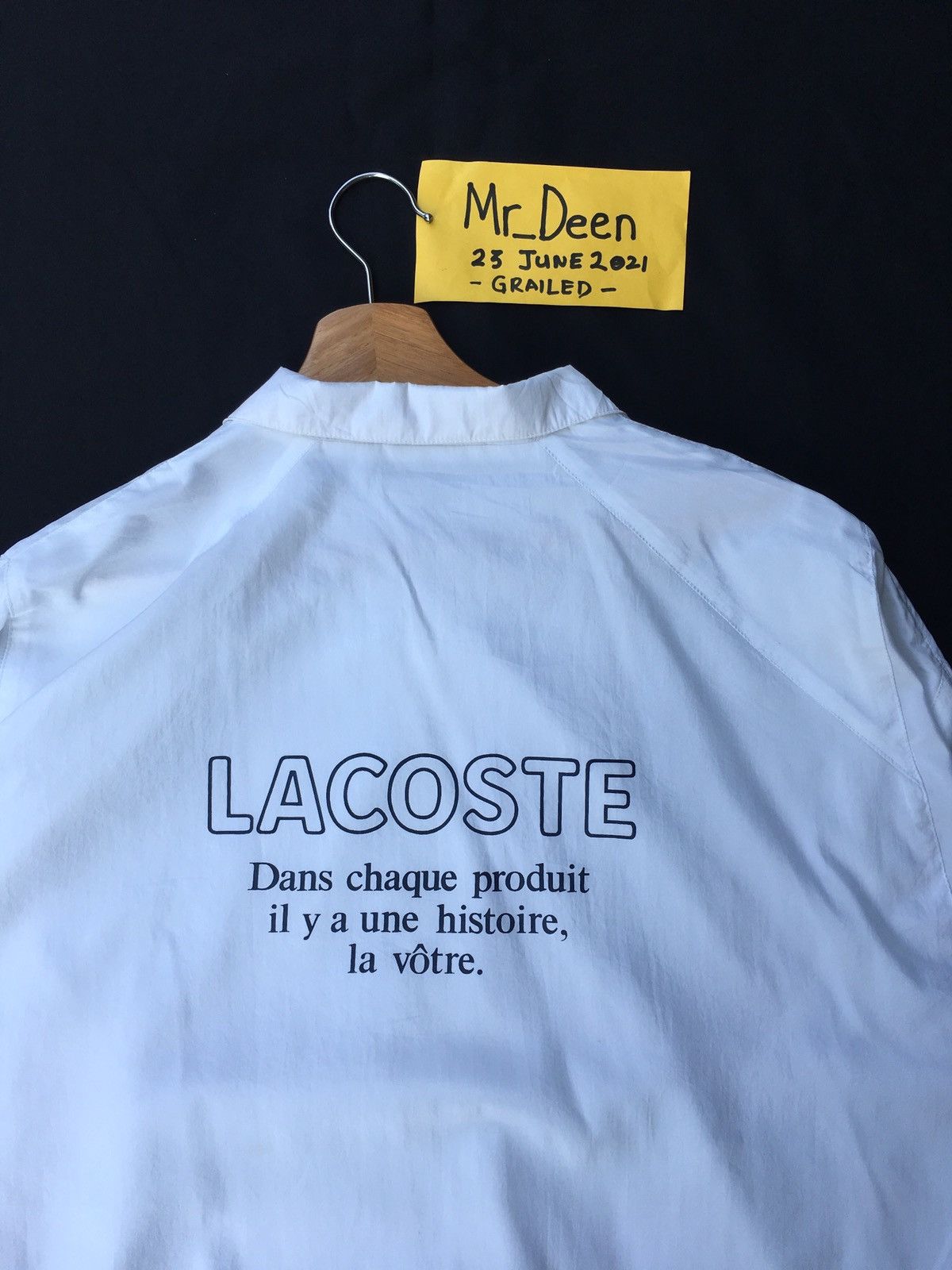 Lacoste Vintage Lacoste Big Logo White Windbreaker/ Jacket Size US M / EU 48-50 / 2 - 1 Thumbnail