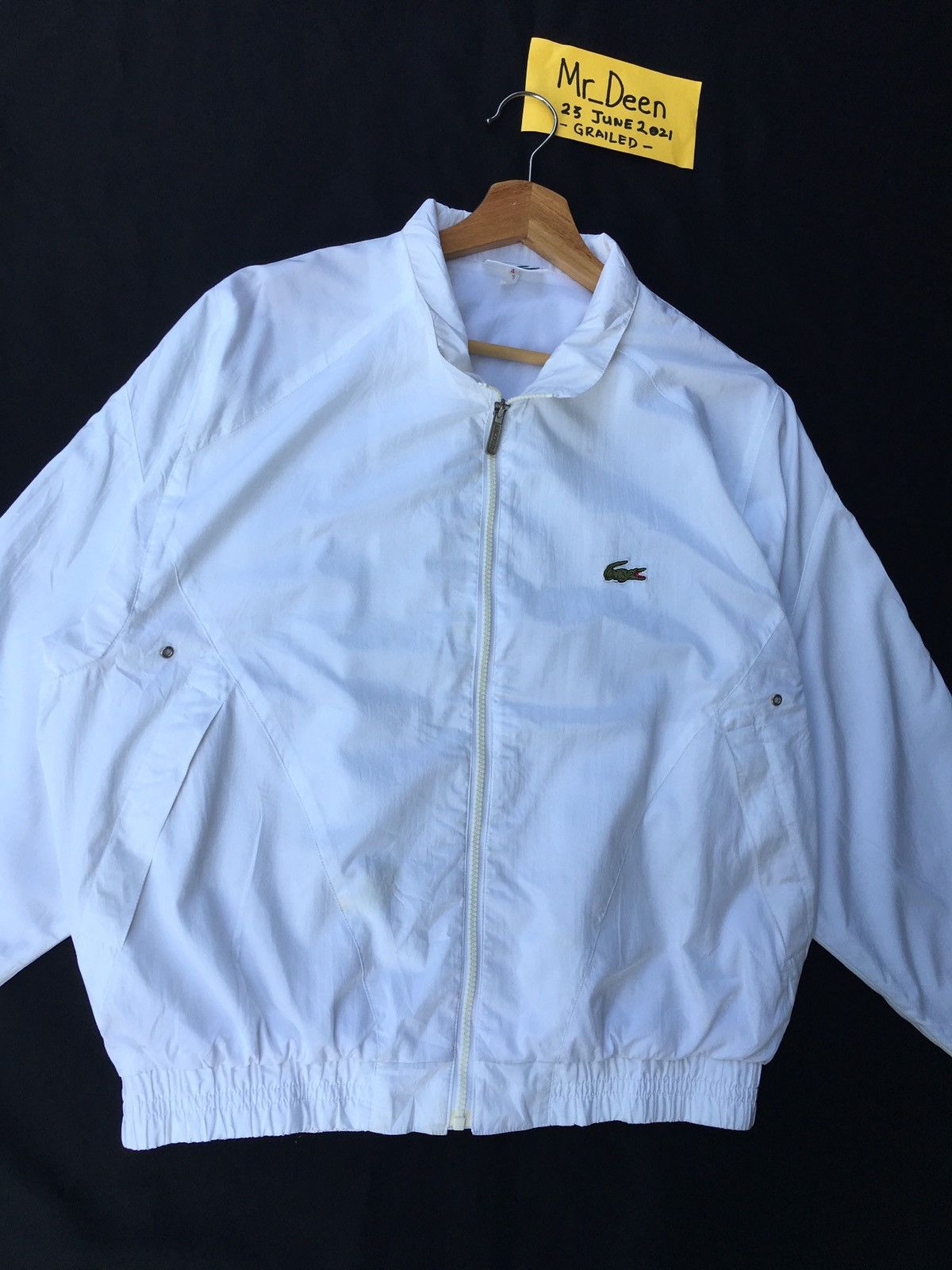 Lacoste Vintage Lacoste Big Logo White Windbreaker/ Jacket Size US M / EU 48-50 / 2 - 10 Thumbnail
