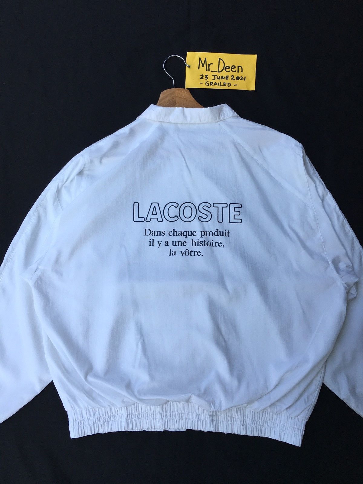 Lacoste Vintage Lacoste Big Logo White Windbreaker/ Jacket Size US M / EU 48-50 / 2 - 3 Thumbnail