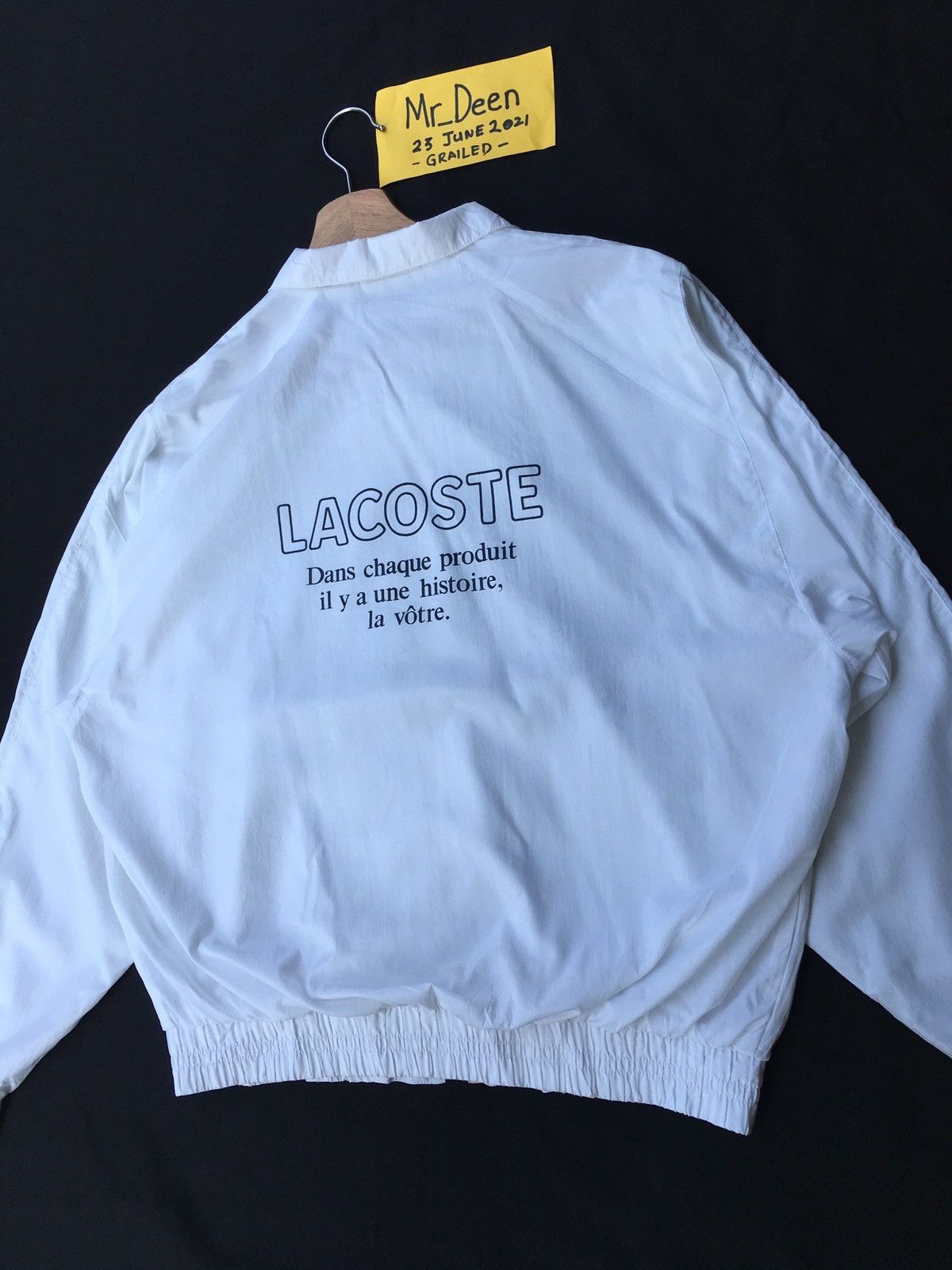 Lacoste Vintage Lacoste Big Logo White Windbreaker/ Jacket Size US M / EU 48-50 / 2 - 5 Thumbnail