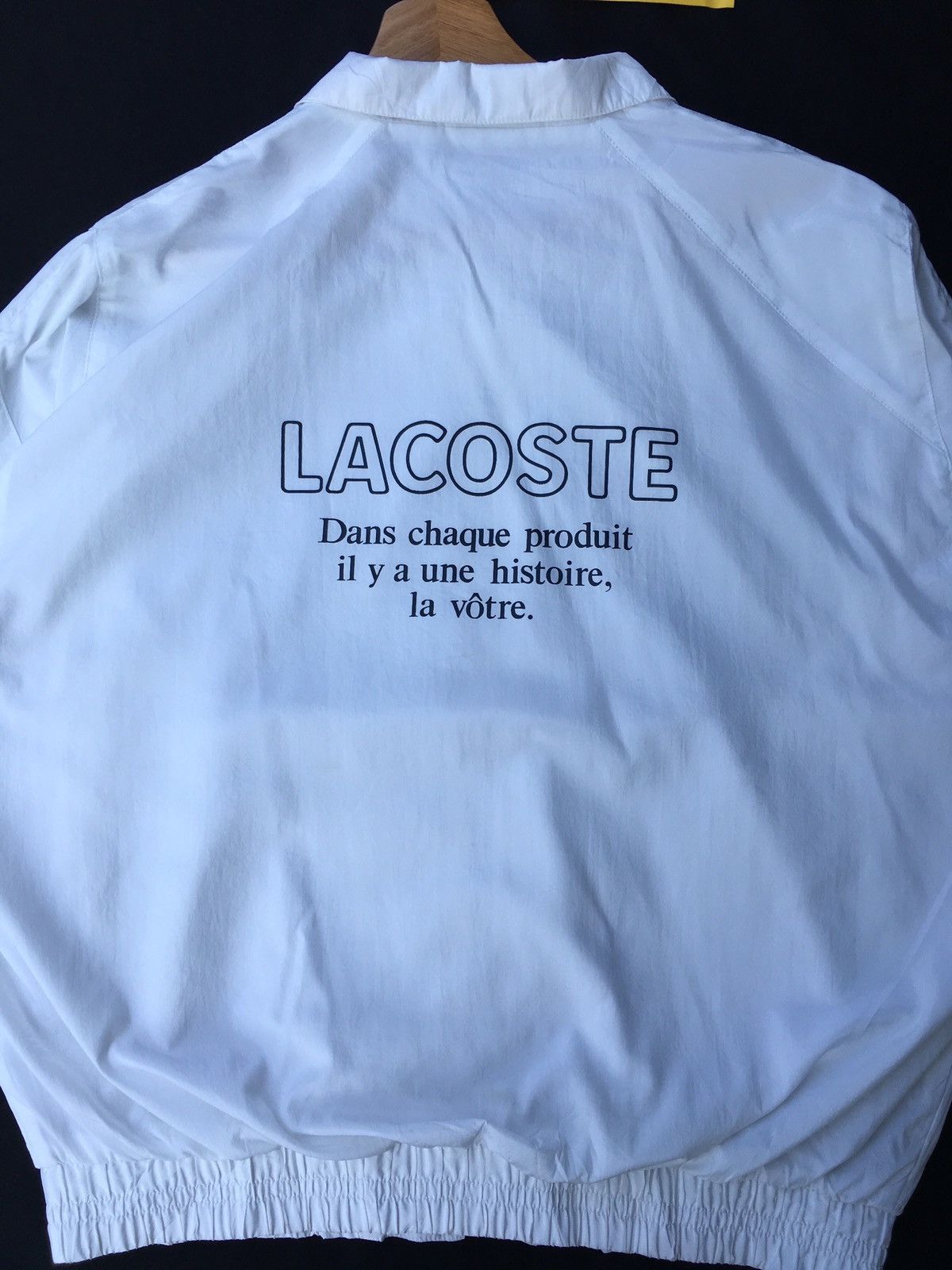 Lacoste Vintage Lacoste Big Logo White Windbreaker/ Jacket Size US M / EU 48-50 / 2 - 6 Thumbnail