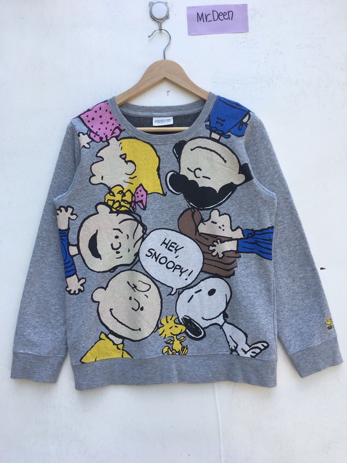 image of Peanuts Snoopy Dog Printed Sweatshirt in Grey, Men's (Size Medium)