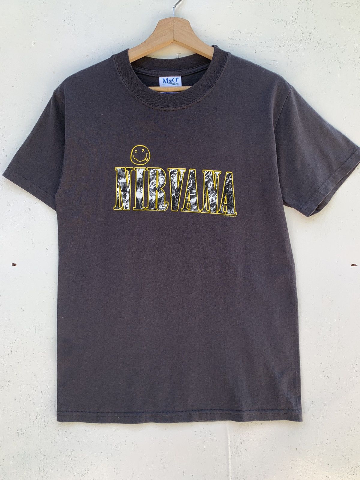 Nirvana Vintage Early 2000s Nirvana Spellout Smiley Face T-shirt Size US S / EU 44-46 / 1 - 5 Thumbnail