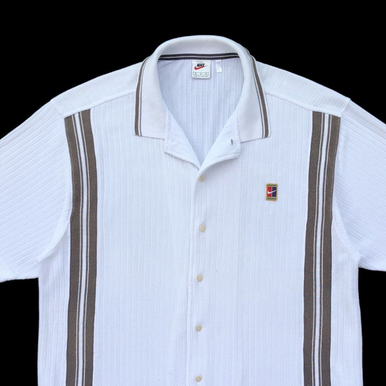Nike Vintage 90s Nike Court DRI-FIT Cotton Short Sleeve Shirt re Size US M / EU 48-50 / 2 - 3 Thumbnail