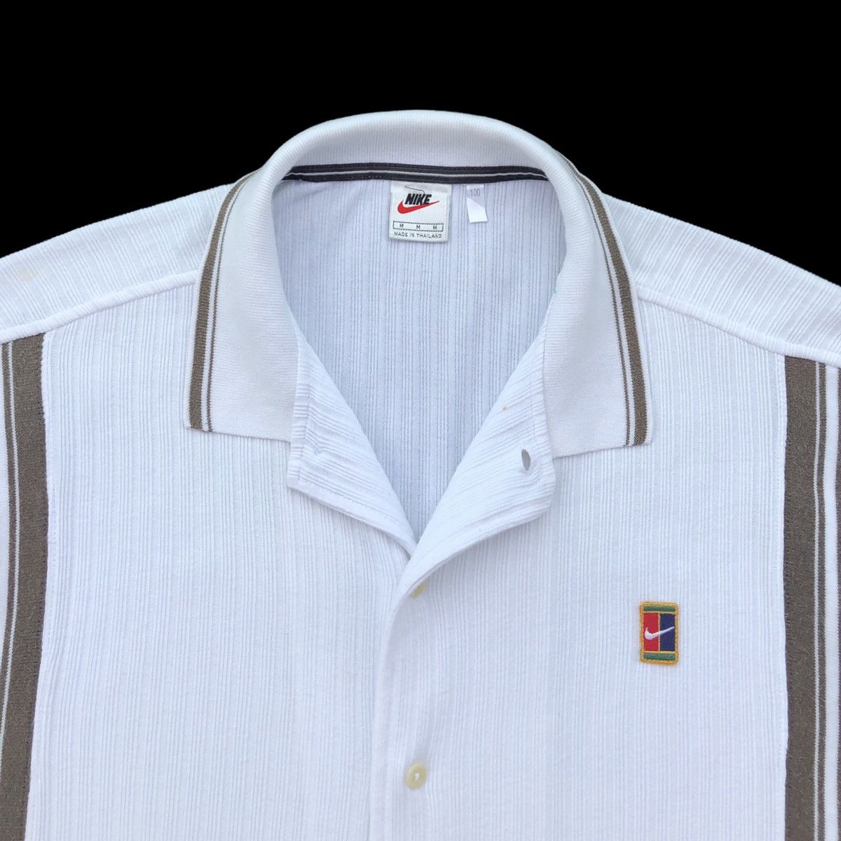 Nike Vintage 90s Nike Court DRI-FIT Cotton Short Sleeve Shirt re Size US M / EU 48-50 / 2 - 4 Thumbnail