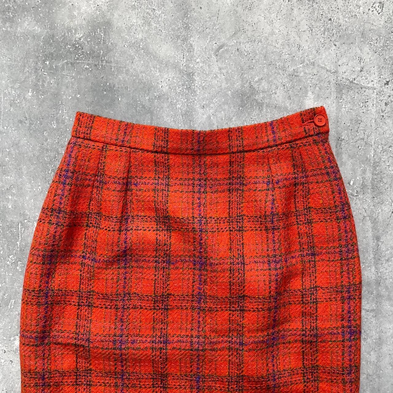 Yves Saint Laurent Vintage 80s Yves Saint Laurent Plaid Pencil Skirt Women’s 40 Size 30" / US 8 / IT 44 - 3 Thumbnail