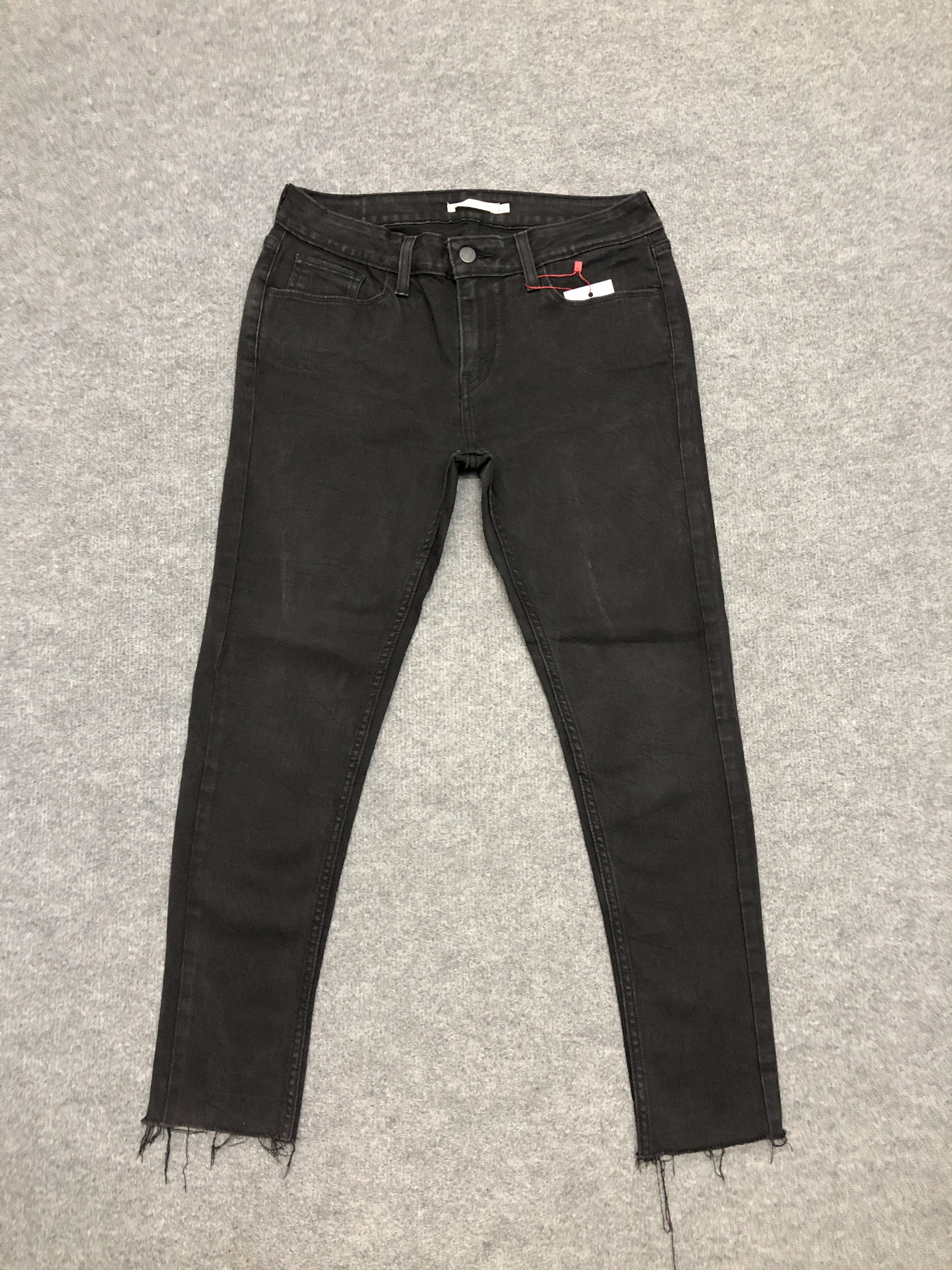 image of Levis x Vintage Y2K Levi's 535 Super Skinny Black Crop Jean, Women's (Size 31)