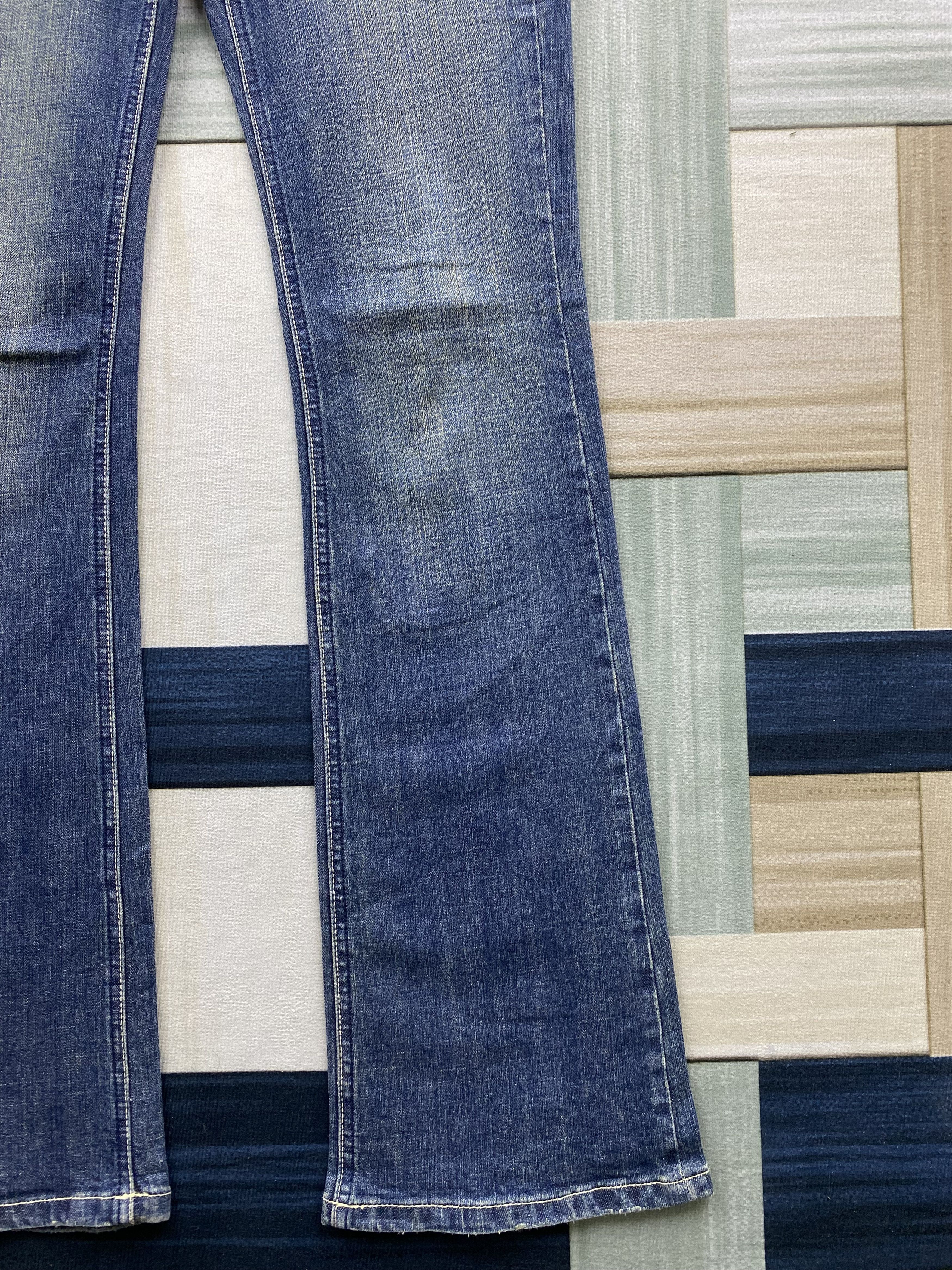 Japanese Brand × Vintage Japanese Brand B-Emotion Faded Blue Flare Denim Jean Size US 29 - 6 Thumbnail