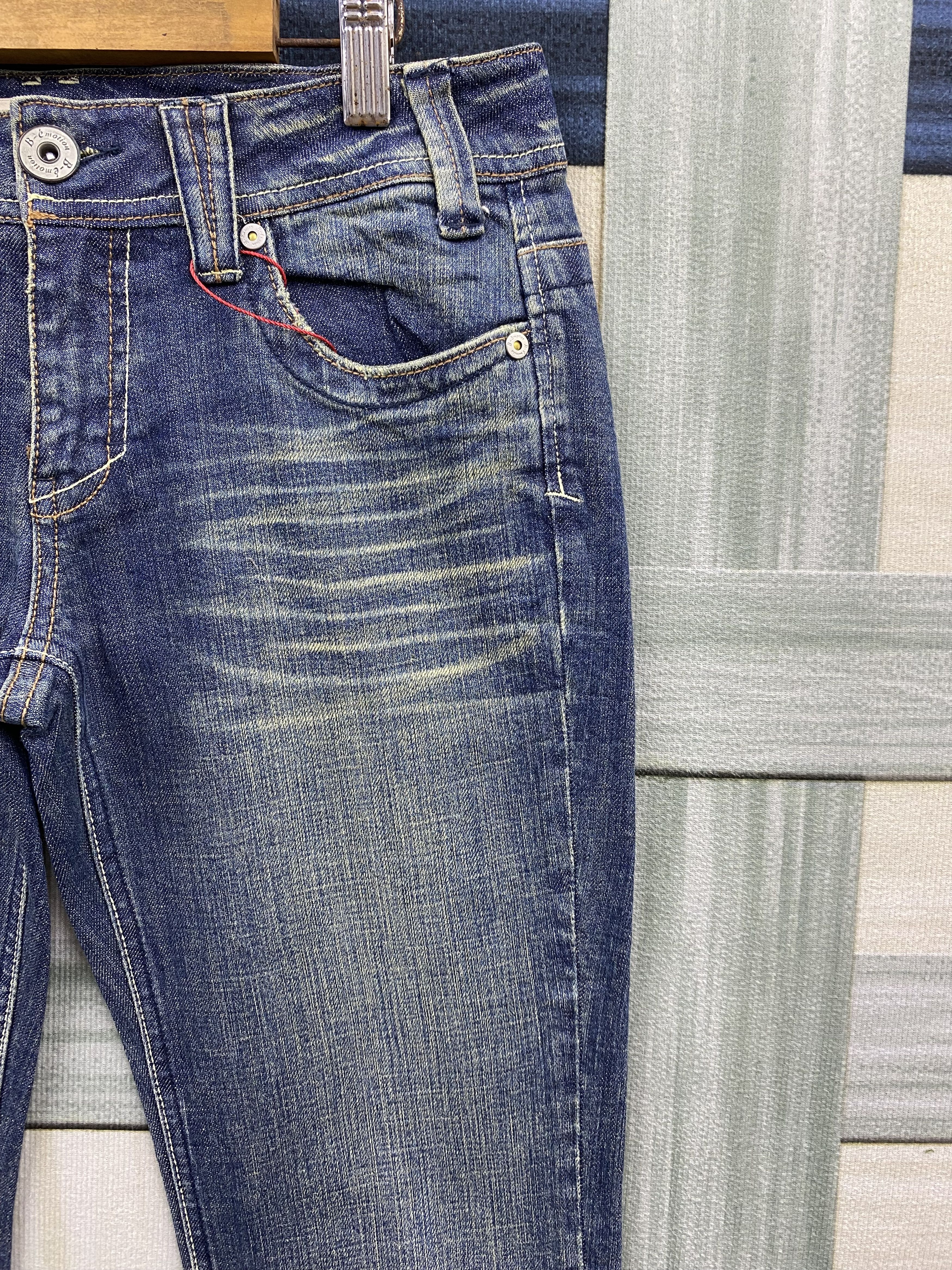 Japanese Brand × Vintage Japanese Brand B-Emotion Faded Blue Flare Denim Jean Size US 29 - 4 Thumbnail