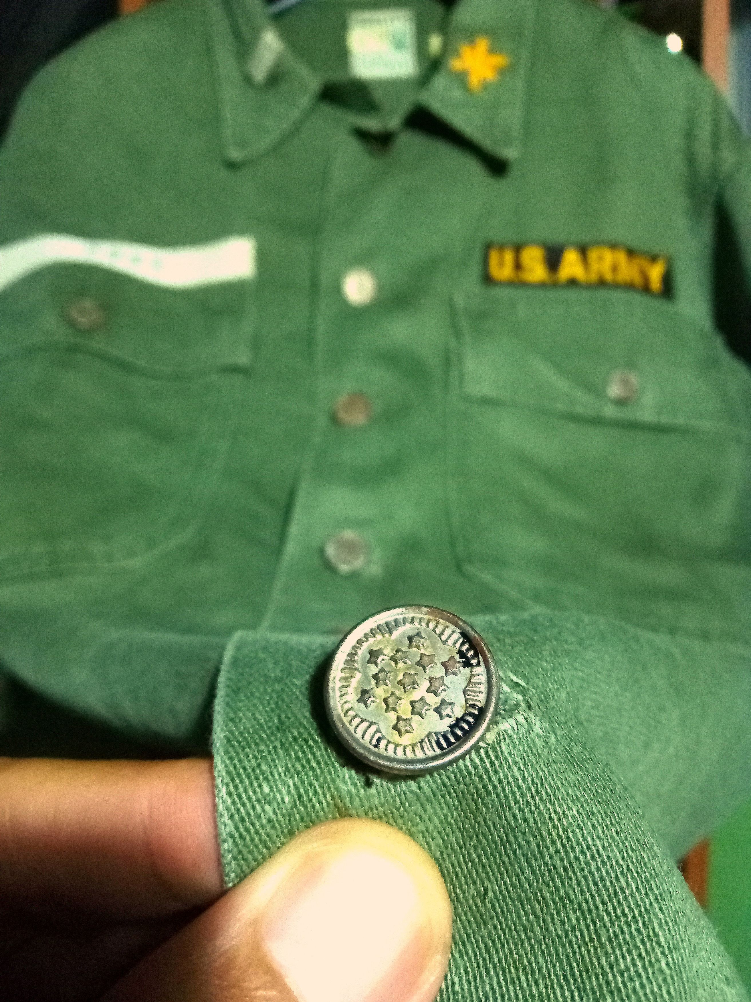 Vintage Vintage Military OG 107 Sateen stars button 50s 60s ww2 Size US M / EU 48-50 / 2 - 11 Thumbnail