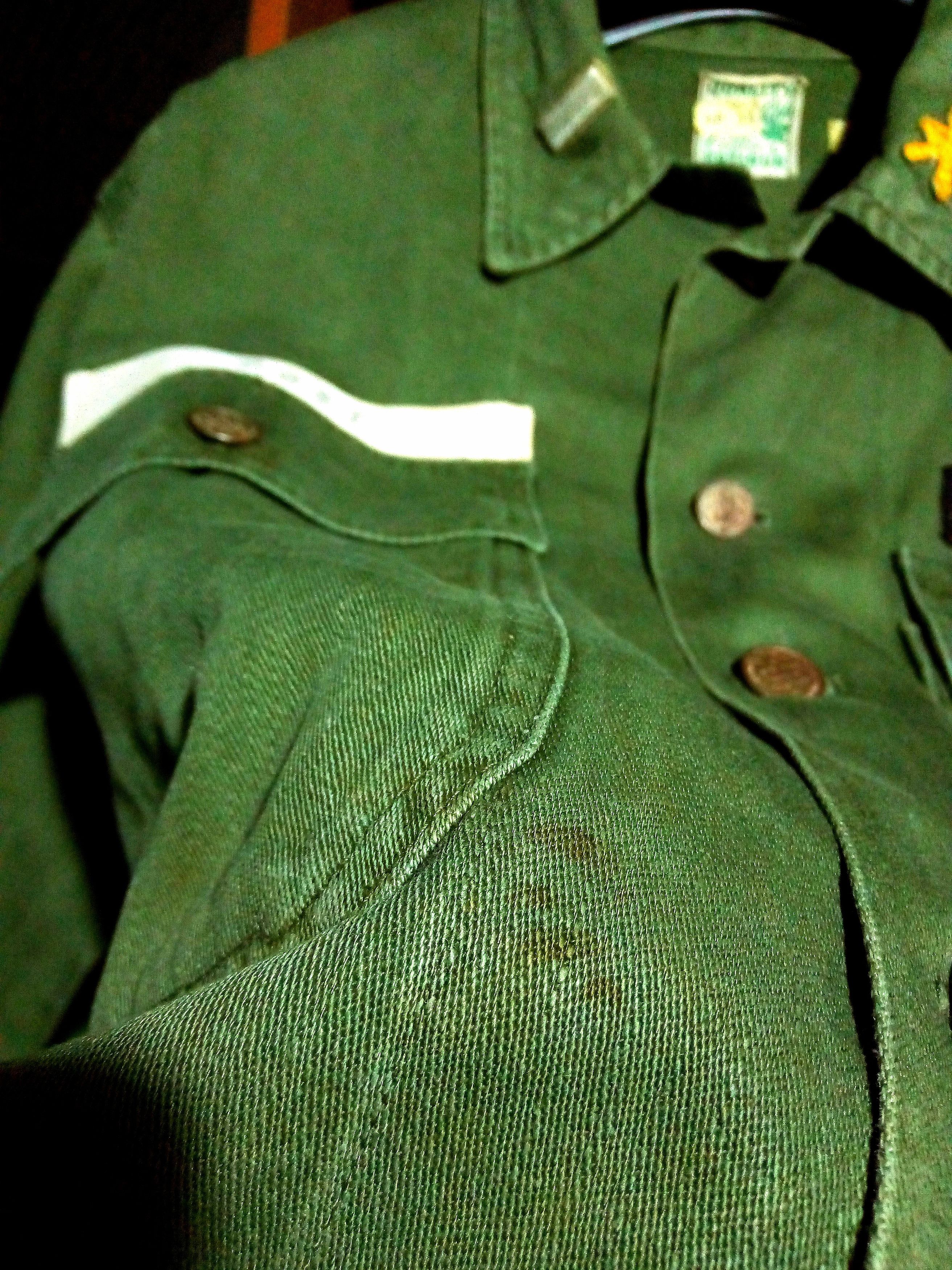 Vintage Vintage Military OG 107 Sateen stars button 50s 60s ww2 Size US M / EU 48-50 / 2 - 7 Thumbnail