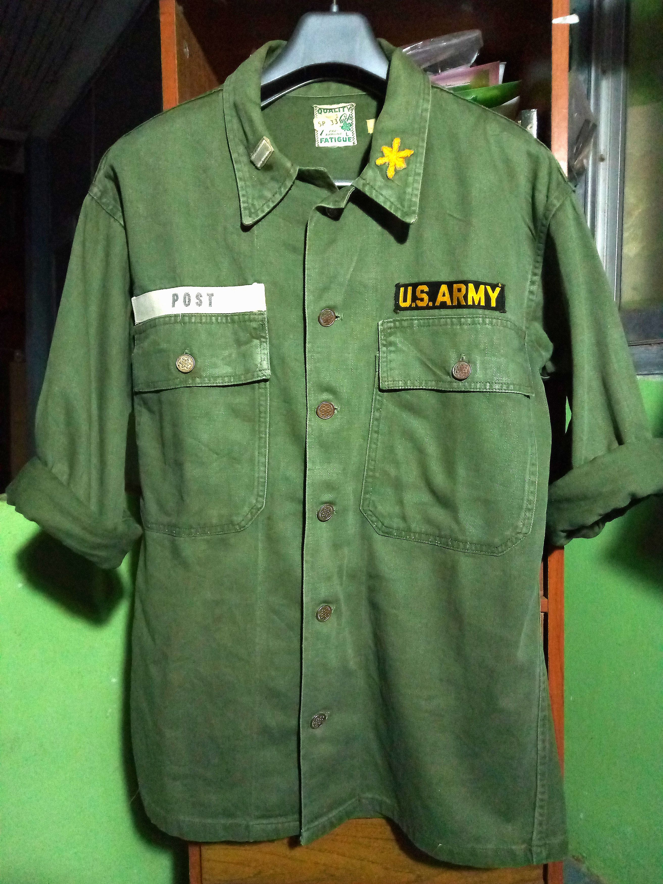 Vintage Vintage Military OG 107 Sateen stars button 50s 60s ww2 Size US M / EU 48-50 / 2 - 1 Thumbnail
