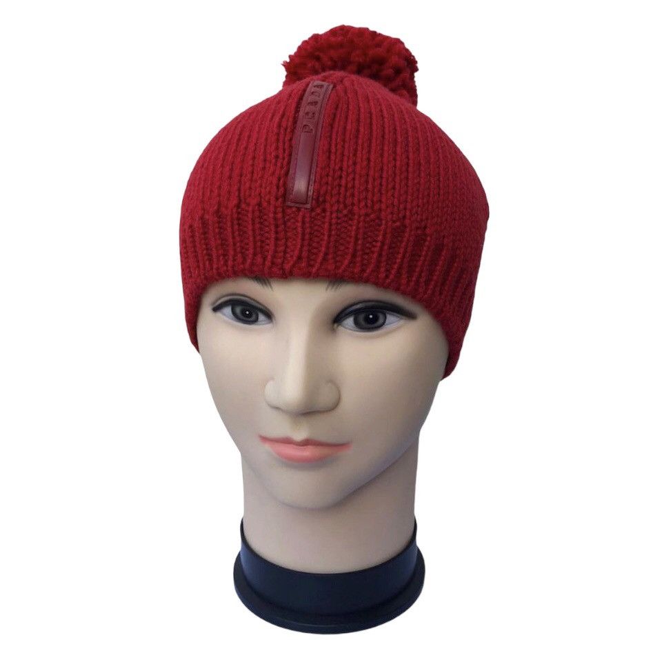 Prada Prada Wool Knitted Pom Pom Beanie Hat Size ONE SIZE - 5 Thumbnail