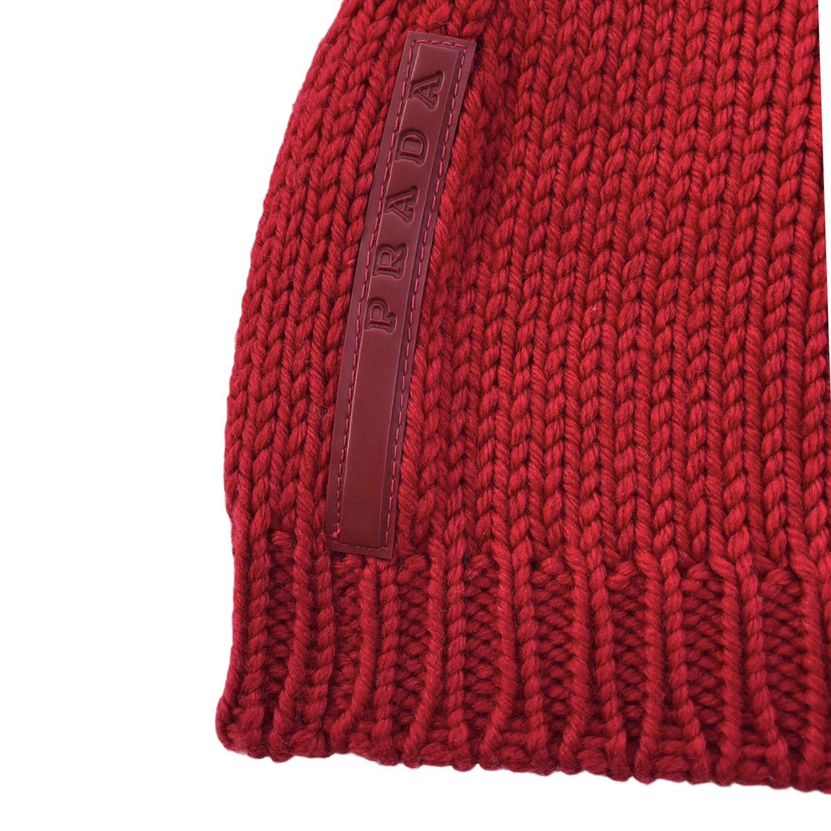 Prada Prada Wool Knitted Pom Pom Beanie Hat Size ONE SIZE - 2 Thumbnail