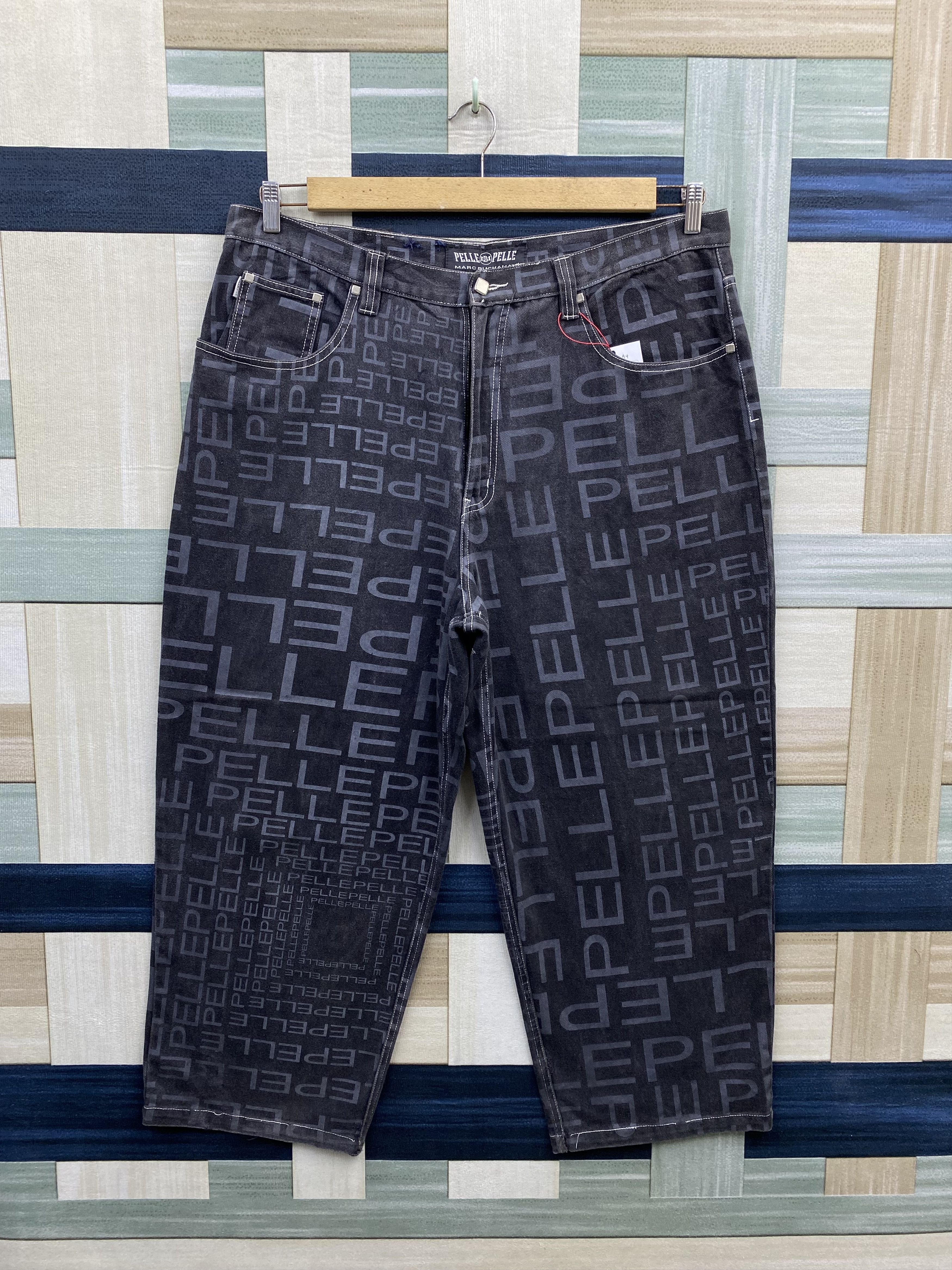 Pelle Pelle Vintage Pelle Pelle Full Print Baggy Jean Size US 40 / EU 56 - 1 Thumbnail
