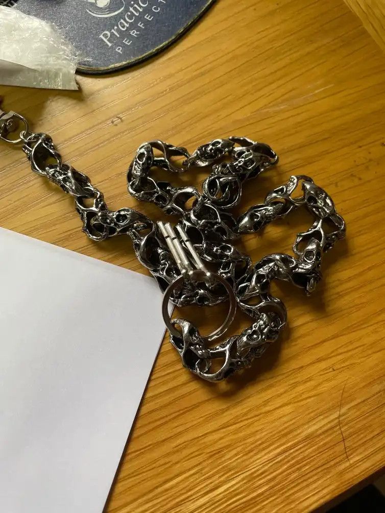 Jewelry Skull Link Pants Chain Size ONE SIZE - 5 Thumbnail