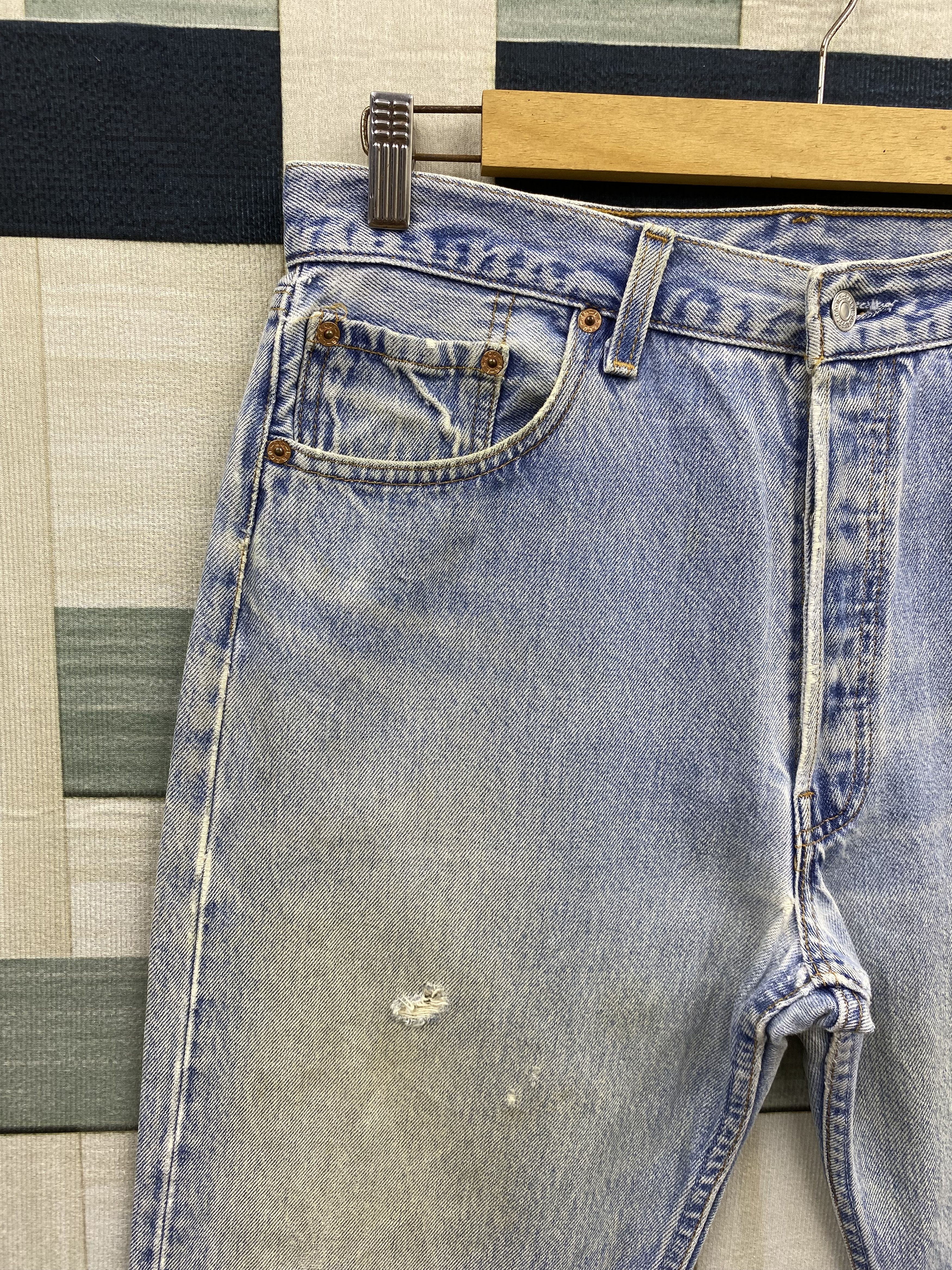 Levi's Vintage Levi's 501 Distress Dirty Faded Blue Jean Size US 34 / EU 50 - 6 Thumbnail