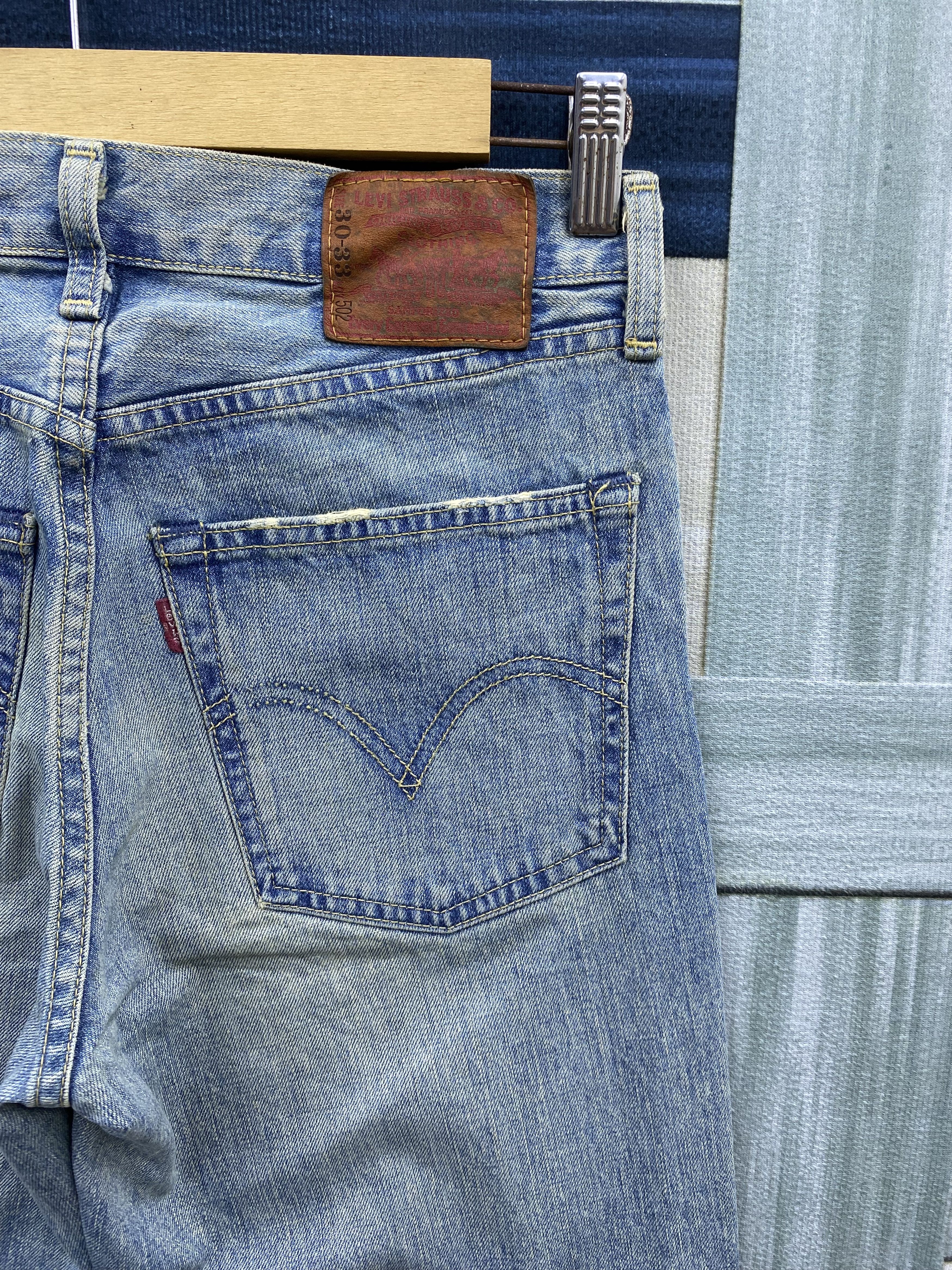 Levi's Vintage Levi's 502 Distress Faded Blue Denim Jean Size US 30 / EU 46 - 4 Thumbnail