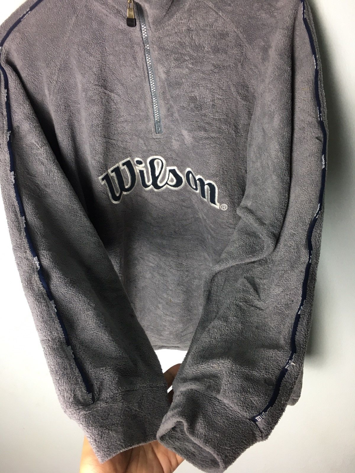 Japanese Brand × Vintage × Wilson Wilson Fleece Spell Out Embroidery Sweatshirt Size US M / EU 48-50 / 2 - 5 Thumbnail