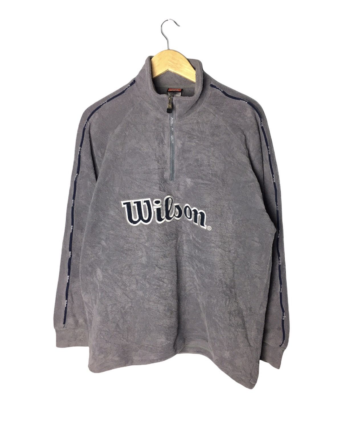Japanese Brand × Vintage × Wilson Wilson Fleece Spell Out Embroidery Sweatshirt Size US M / EU 48-50 / 2 - 1 Thumbnail