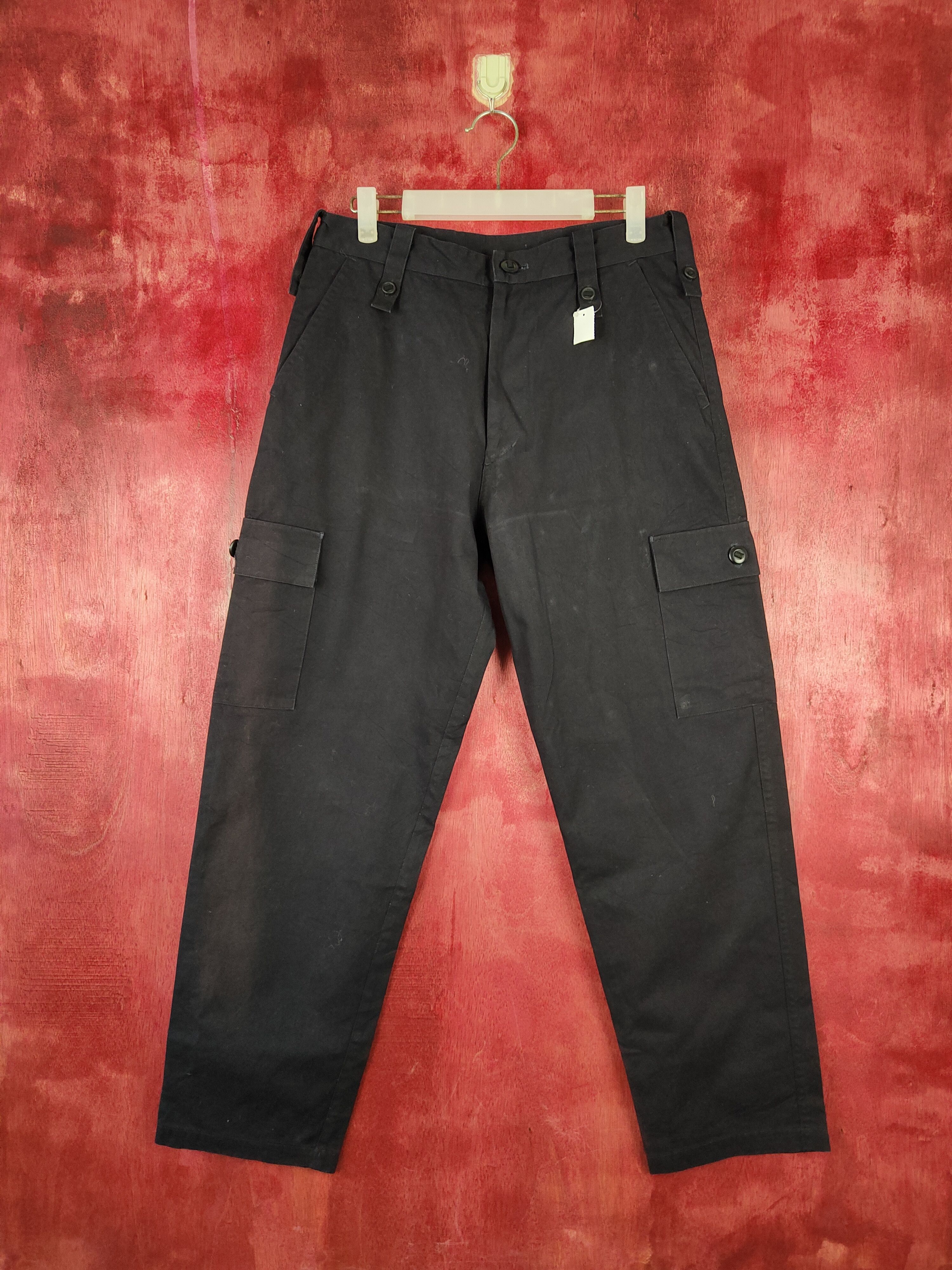 Japanese Brand Sarcastic Homme black multi pocket tactical pant #S356 Size US 31 - 1 Thumbnail